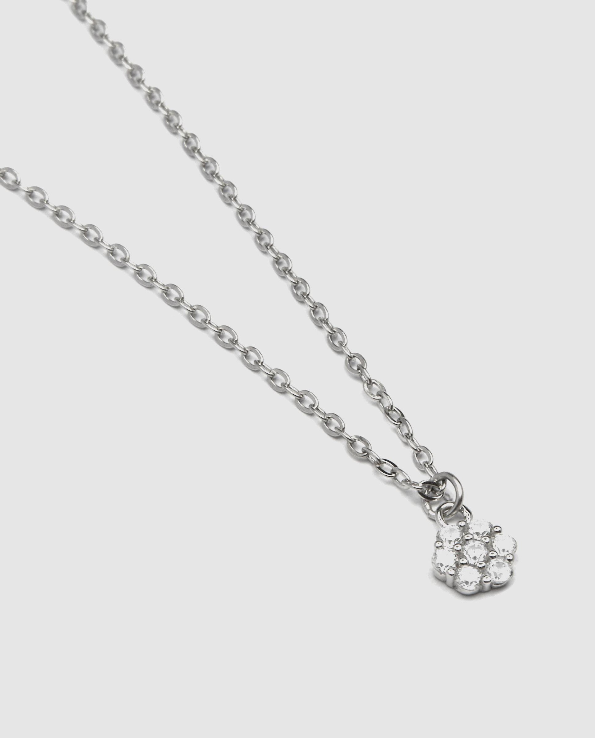 Colar Pide Un Deseo de Prata de Lei 925 com Acabamento em Ródio e Zirconita Brilhante Branco-4