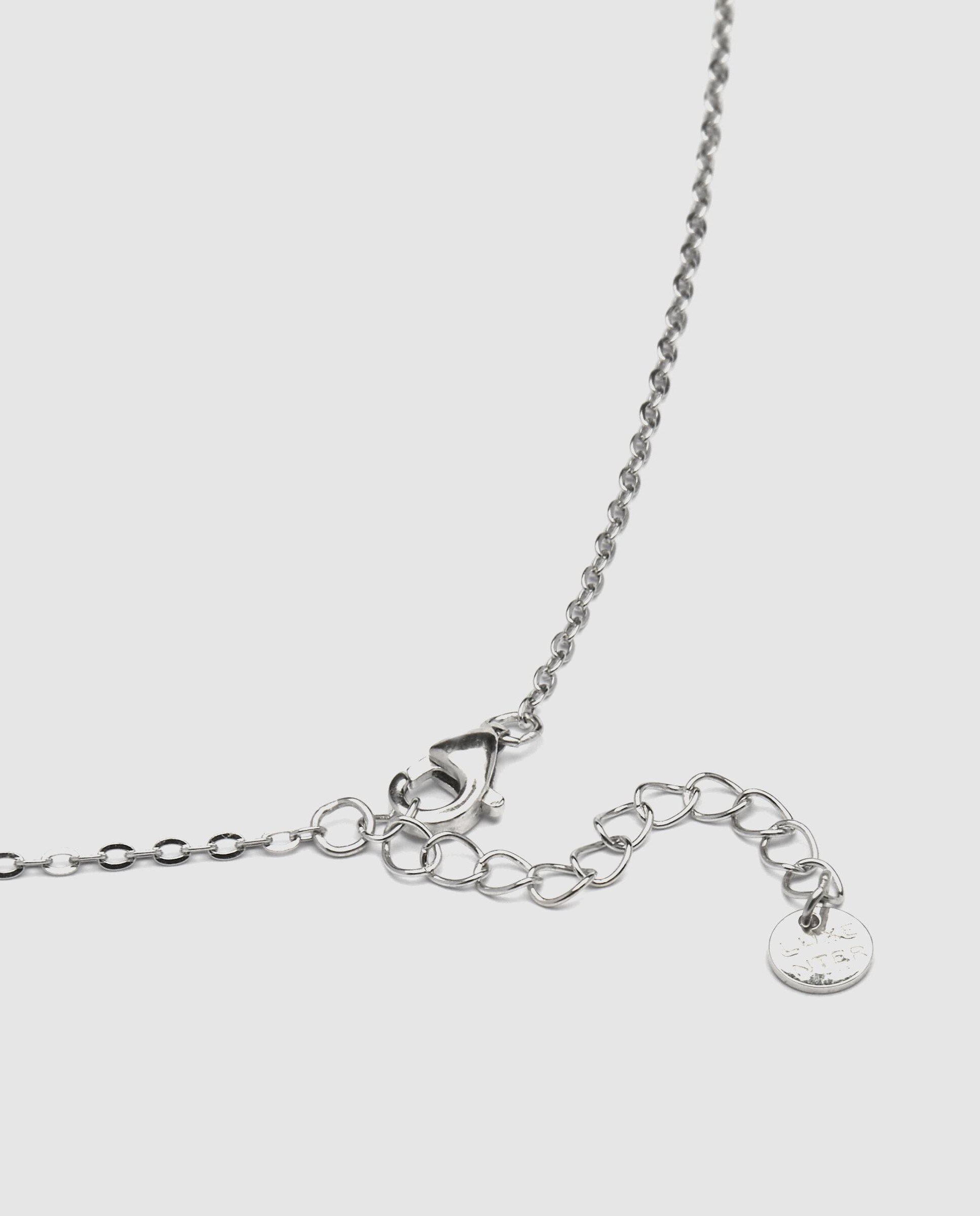 Colar Pide Un Deseo de Prata de Lei 925 com Acabamento em Ródio e Zirconita Brilhante Branco-5