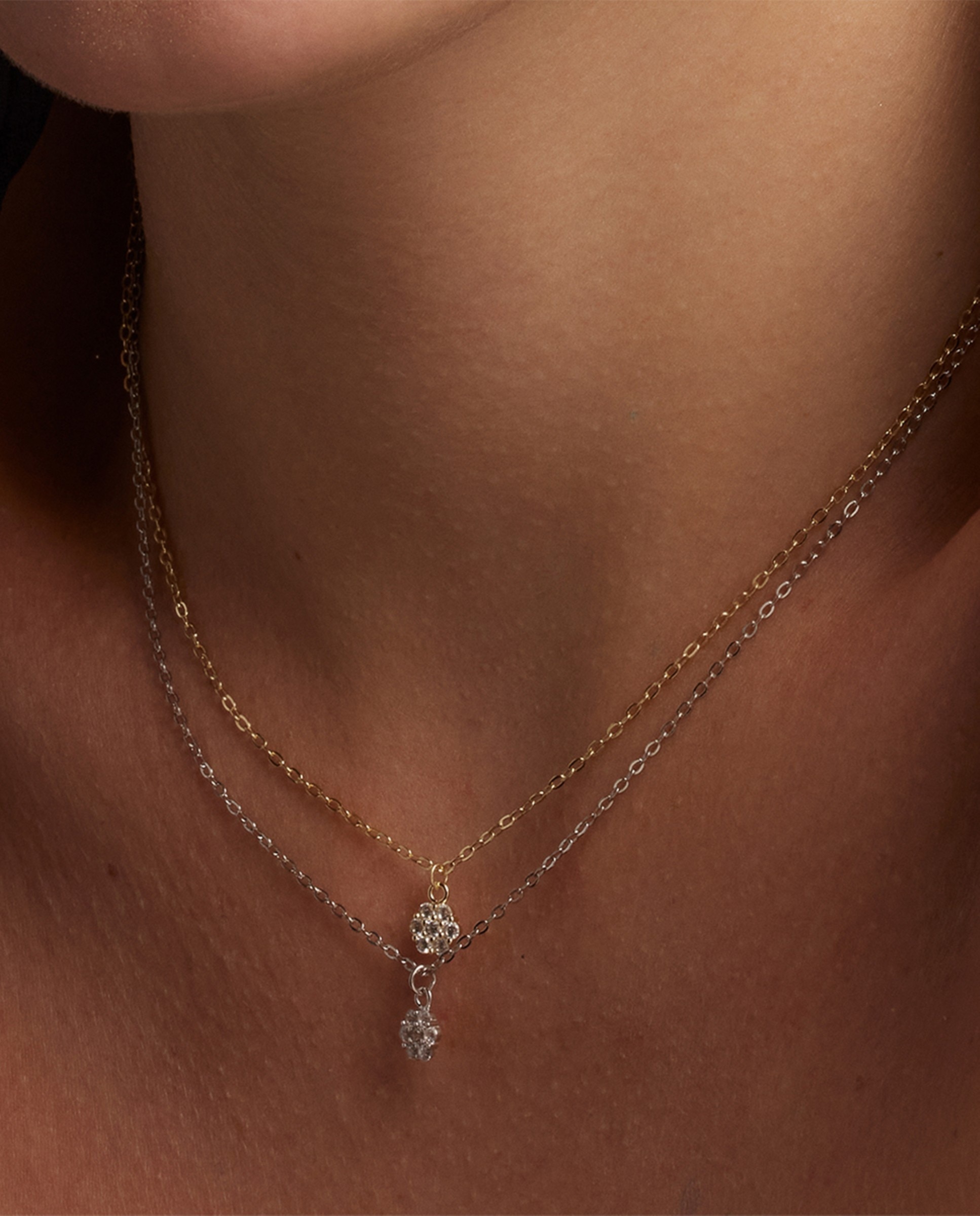 Colar Pide Un Deseo de Prata de Lei 925 com Acabamento em Ouro de 18 Quilates e Zirconita Brilhante Branco-3