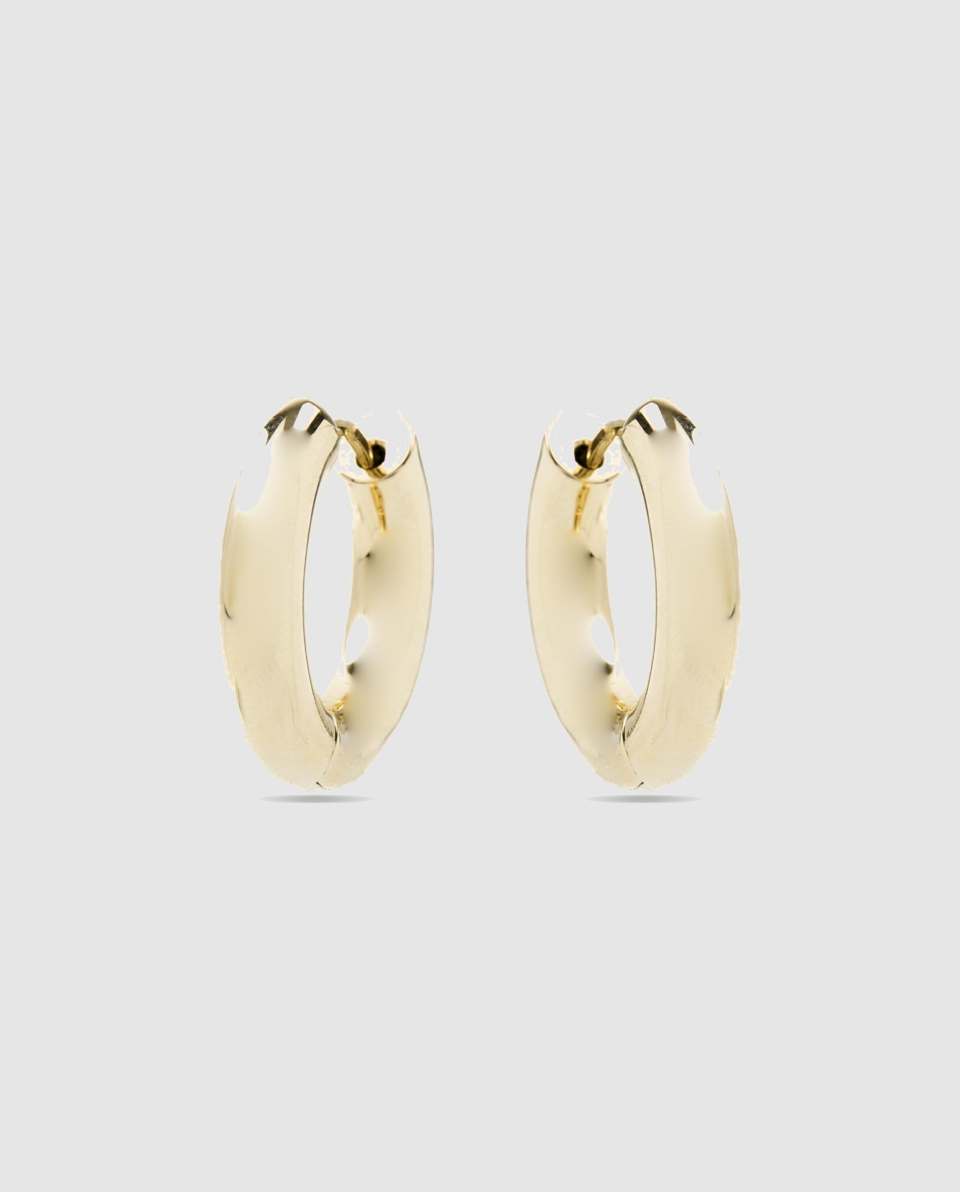 Brincos de Argola Basic Acabados em Ouro Amarelo de 18 Quilates Dourado-3