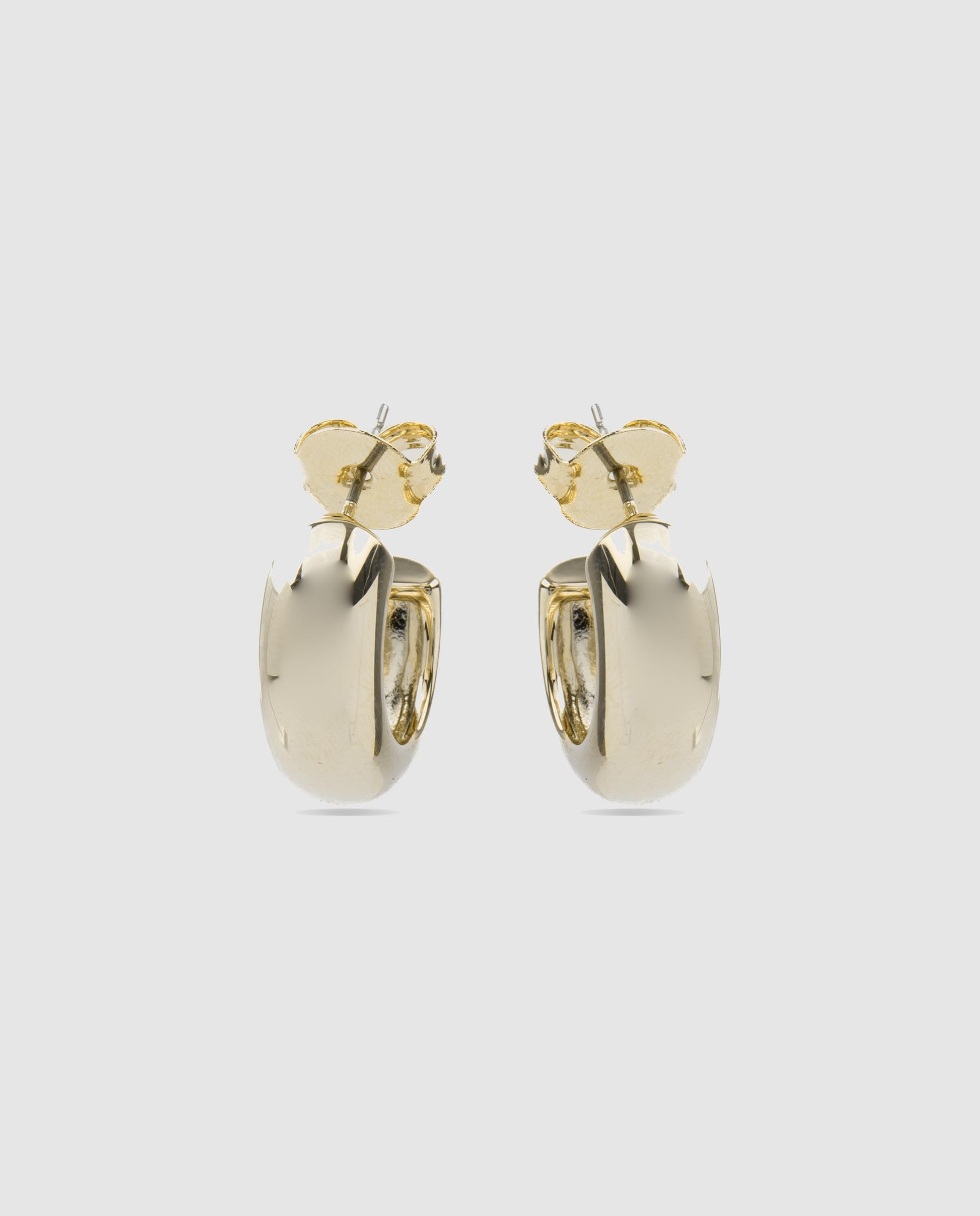 Brincos de Argola Basic Acabados em Ouro de 18 Quilates Dourado-3