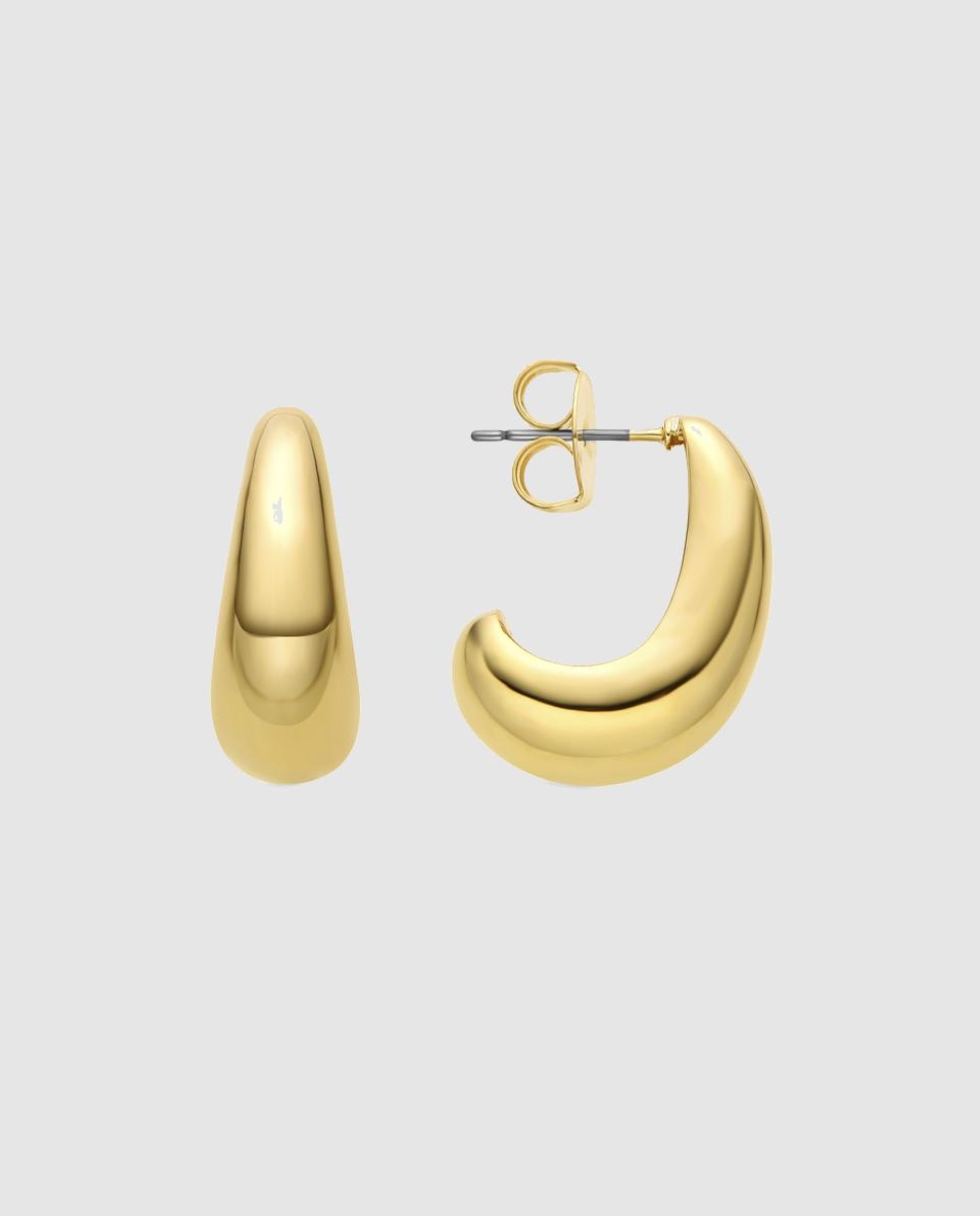 Brincos Basic Acabados em Ouro de 18 Quilates Dourado-1
