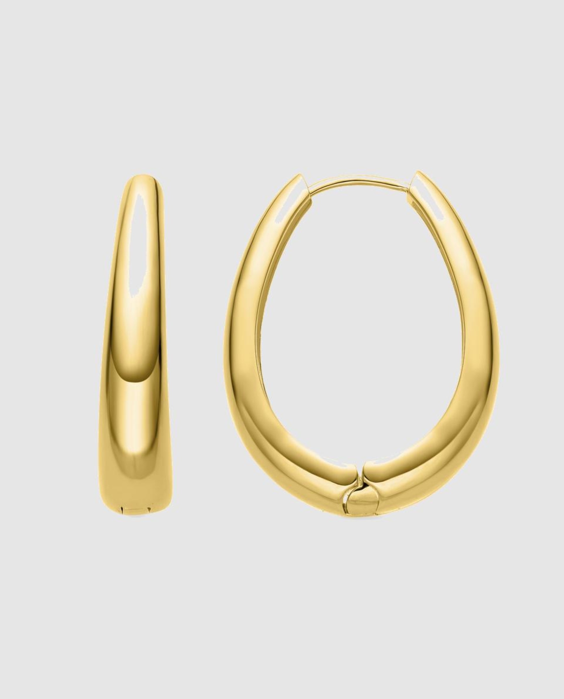 Brincos Basic Acabados em Ouro de 18 Quilates Dourado-1
