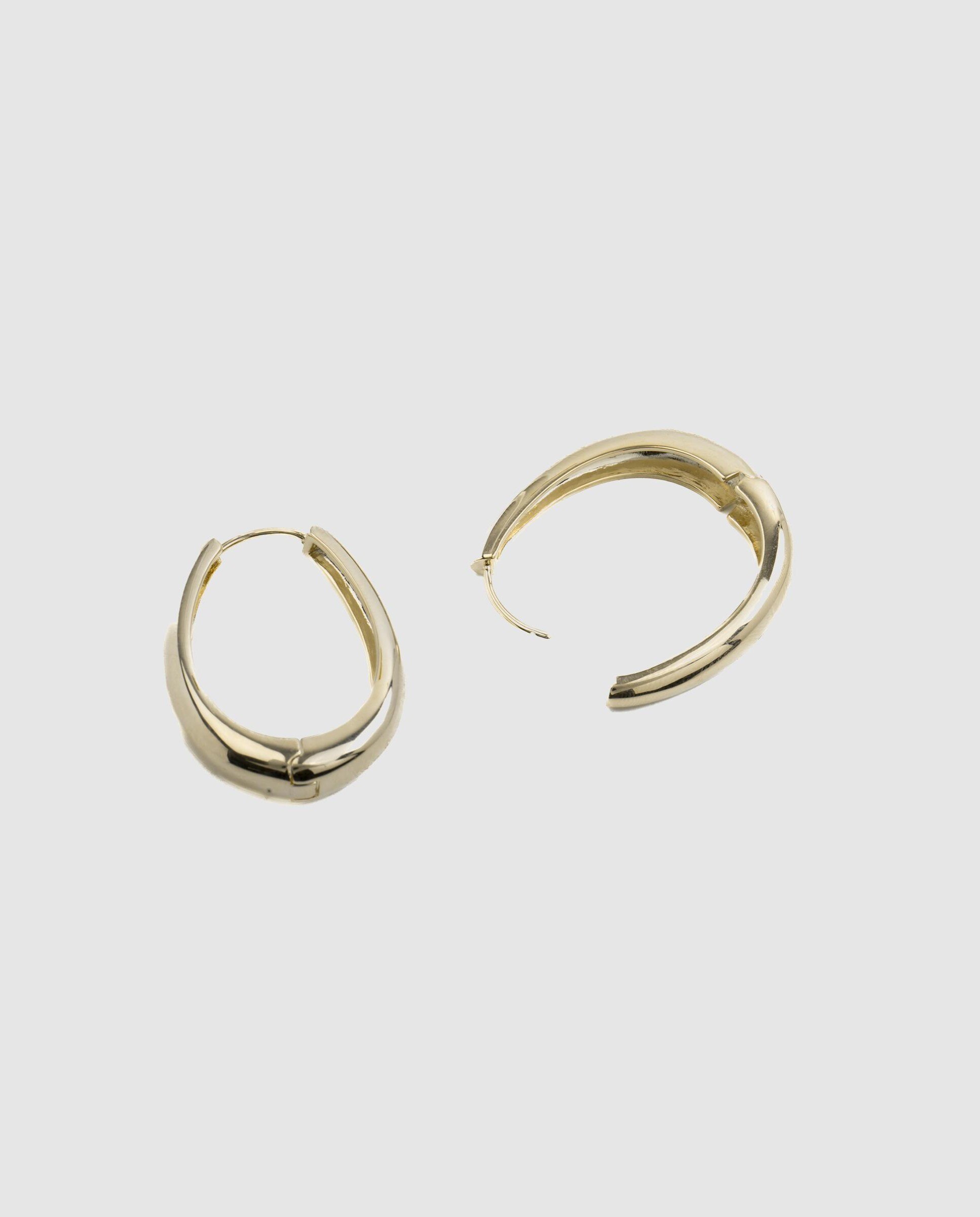 Brincos Basic Acabados em Ouro de 18 Quilates Dourado-5