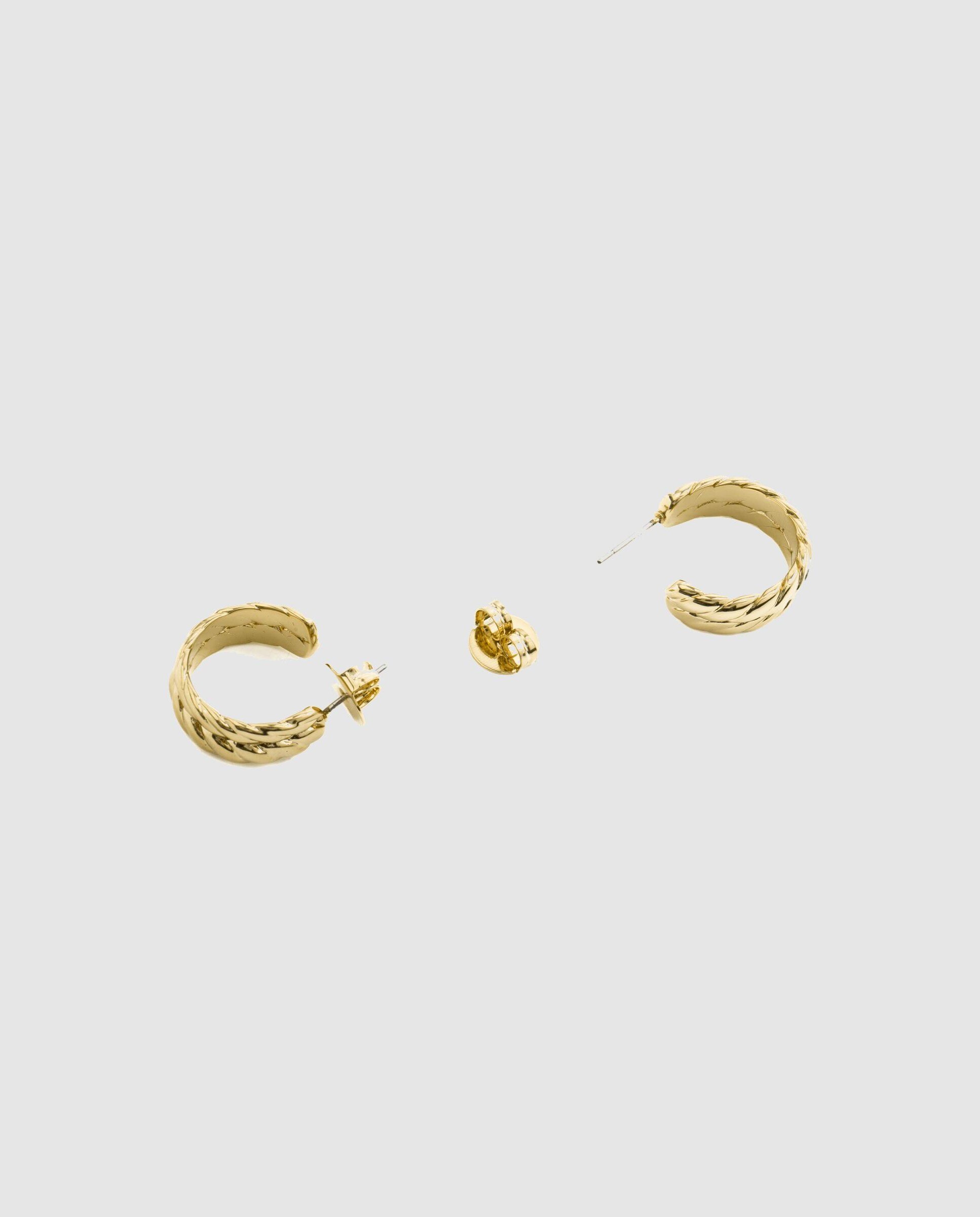 Brincos de Argola Basic Acabados em Ouro Amarelo de 18 Quilates Dourado-5