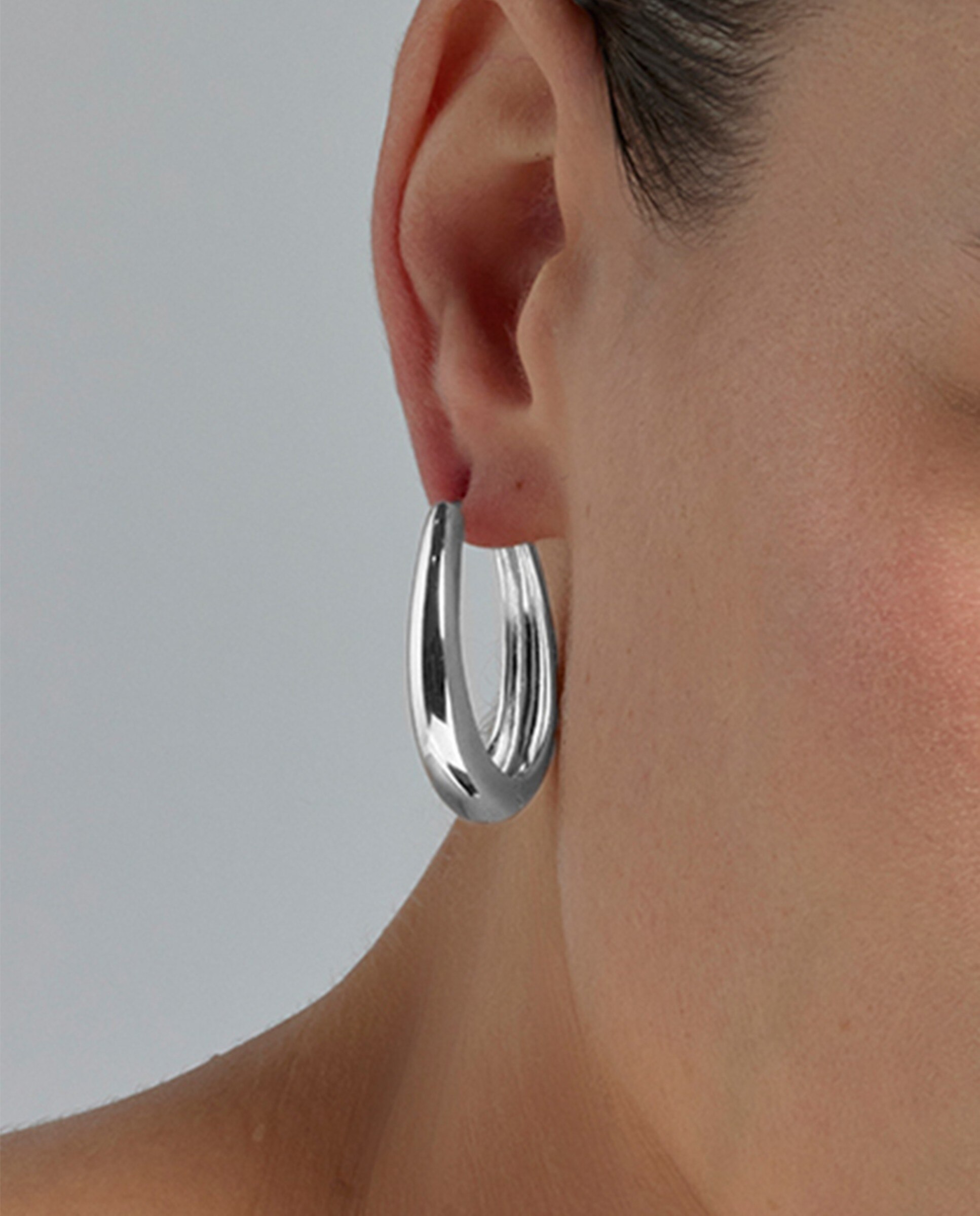 Brincos Basic com Acabamentos em Ródio Prata-4