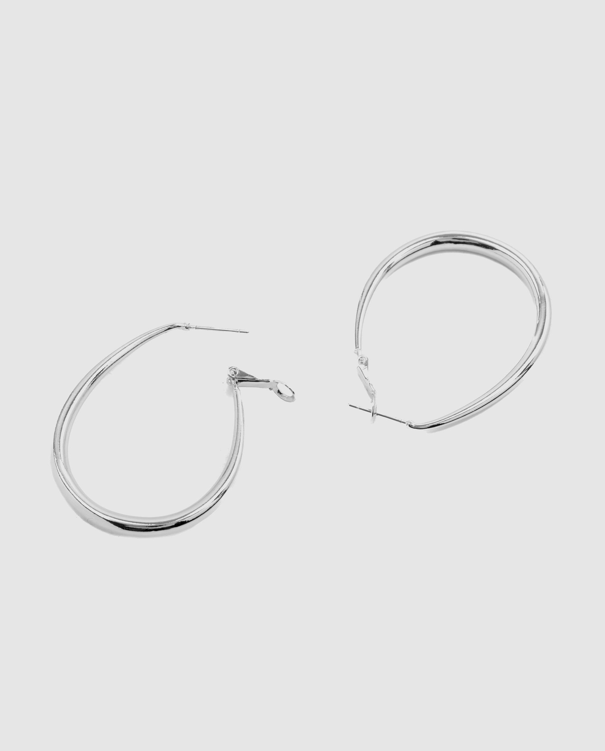 Brincos Basic com Acabamentos em Ródio Prata-5