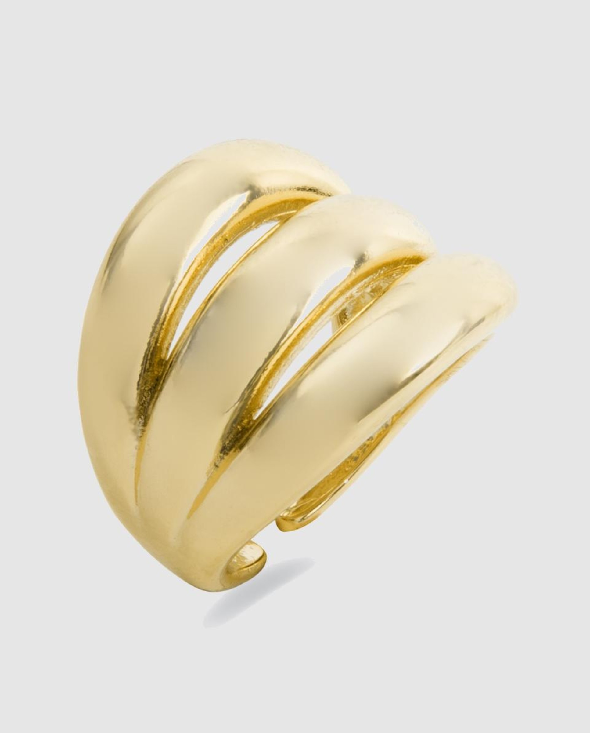 Anel Ajustável África com Acabamento em Ouro Amarelo de 18 Quilates Dourado-1