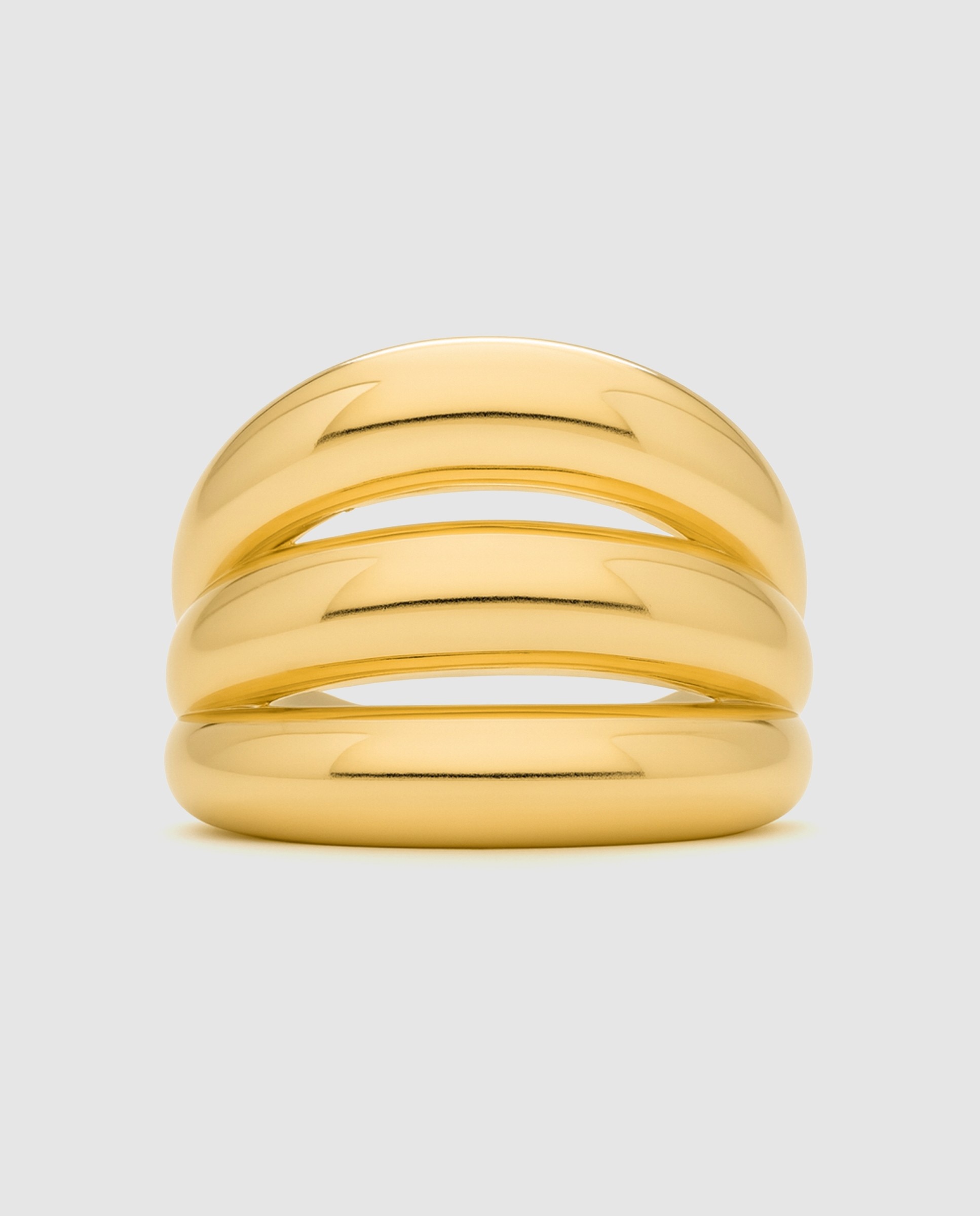 Anel Ajustável África com Acabamento em Ouro Amarelo de 18 Quilates Dourado-6