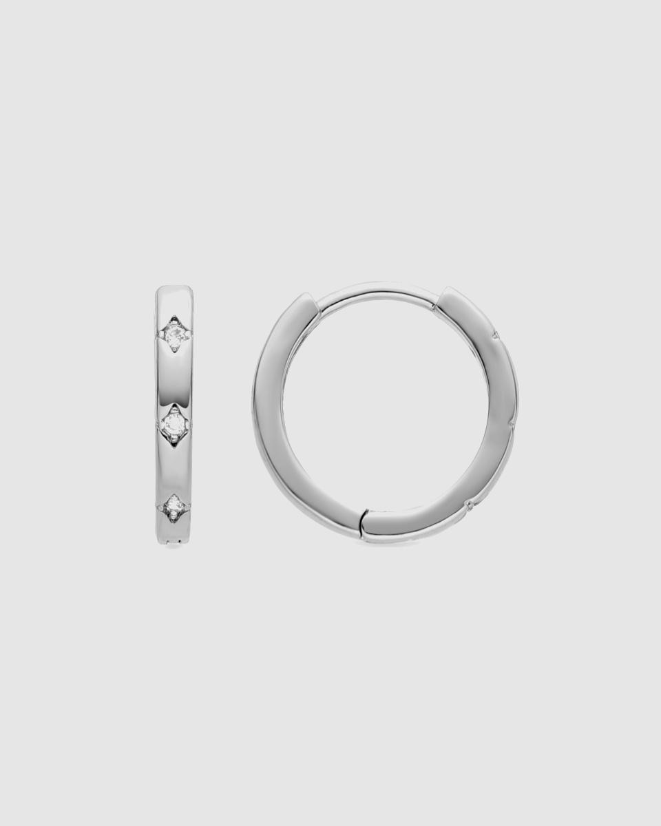 Imagem 0 de Brincos Africa com Acabamentos em Ródio e Zirconita Brilhante