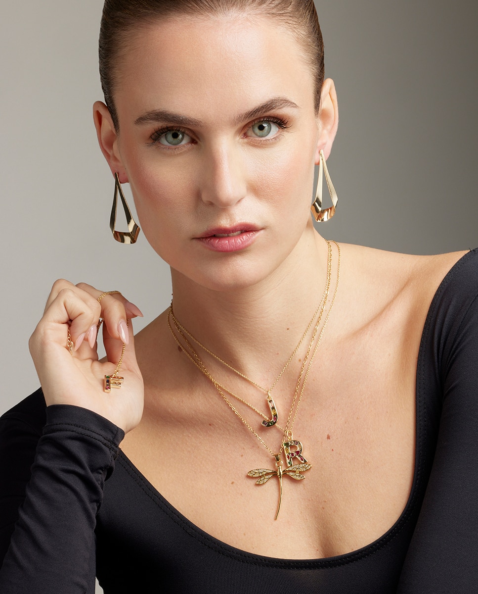 Colar África com Acabamento em Ouro Amarelo de 18 Quilates e Zirconita Multicolor Ouro-2