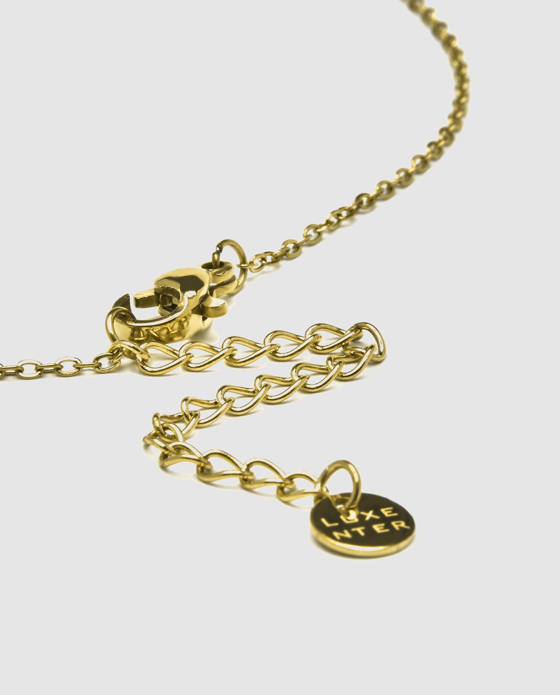 Colar Letras com Acabamento em Ouro de 18 Quilates e Zirconita Multicolor Multicolor-7