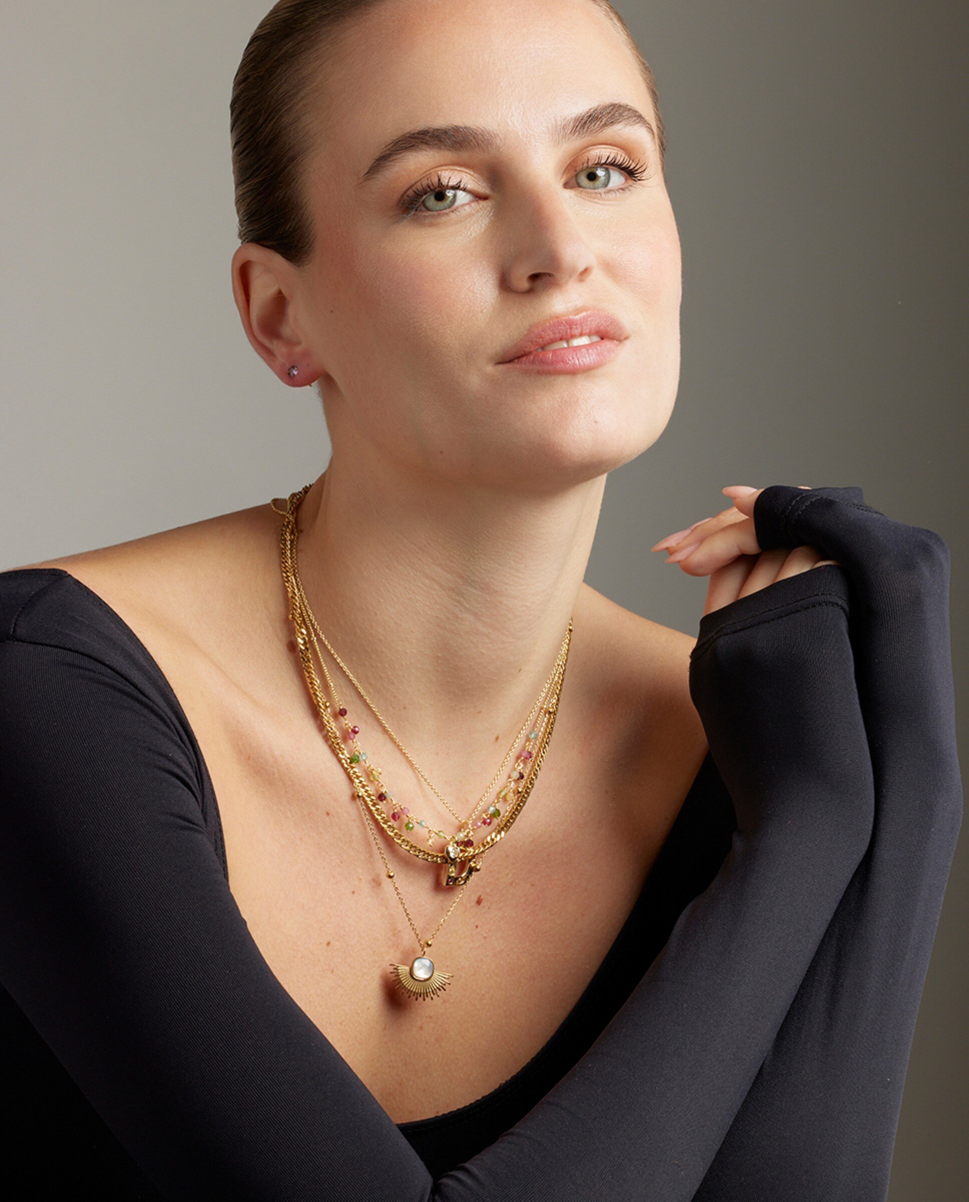 Colar África com Acabamento em Ouro Amarelo de 18 Quilates e Zirconita Multicolor Multicolor-2