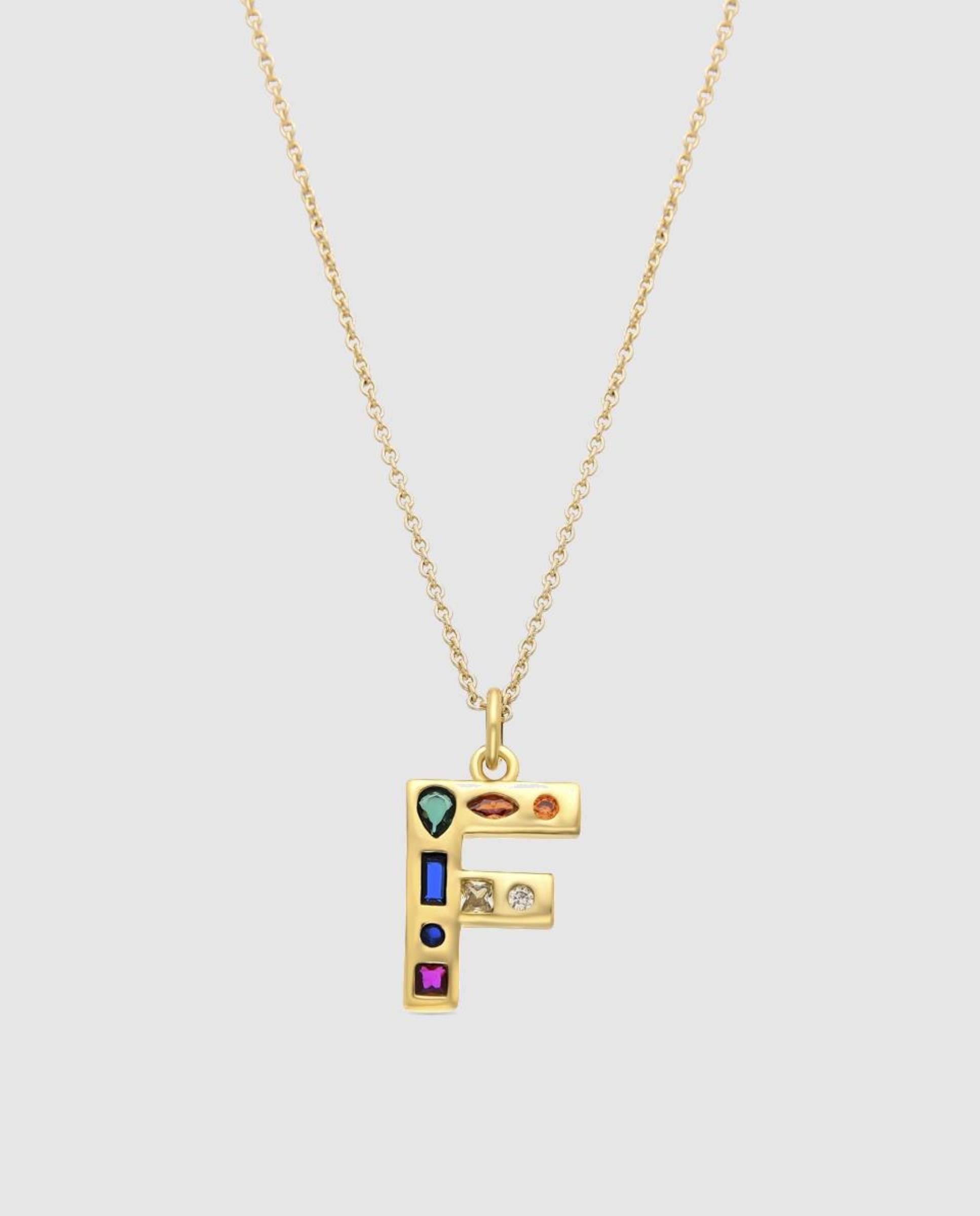 Colar África com Acabamento em Ouro Amarelo de 18 Quilates e Zirconita Multicolor Multicolor-1