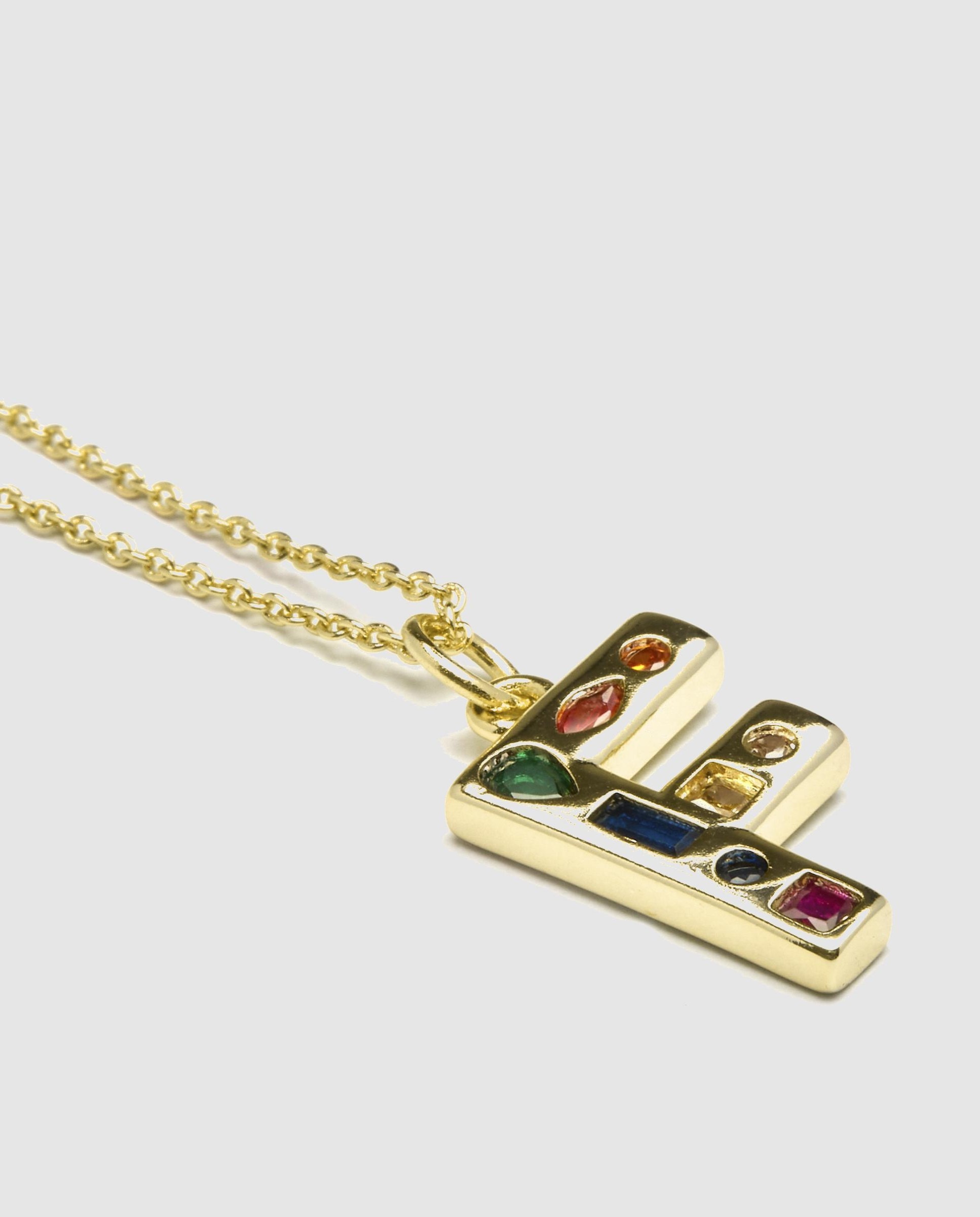 Colar África com Acabamento em Ouro Amarelo de 18 Quilates e Zirconita Multicolor Multicolor-3
