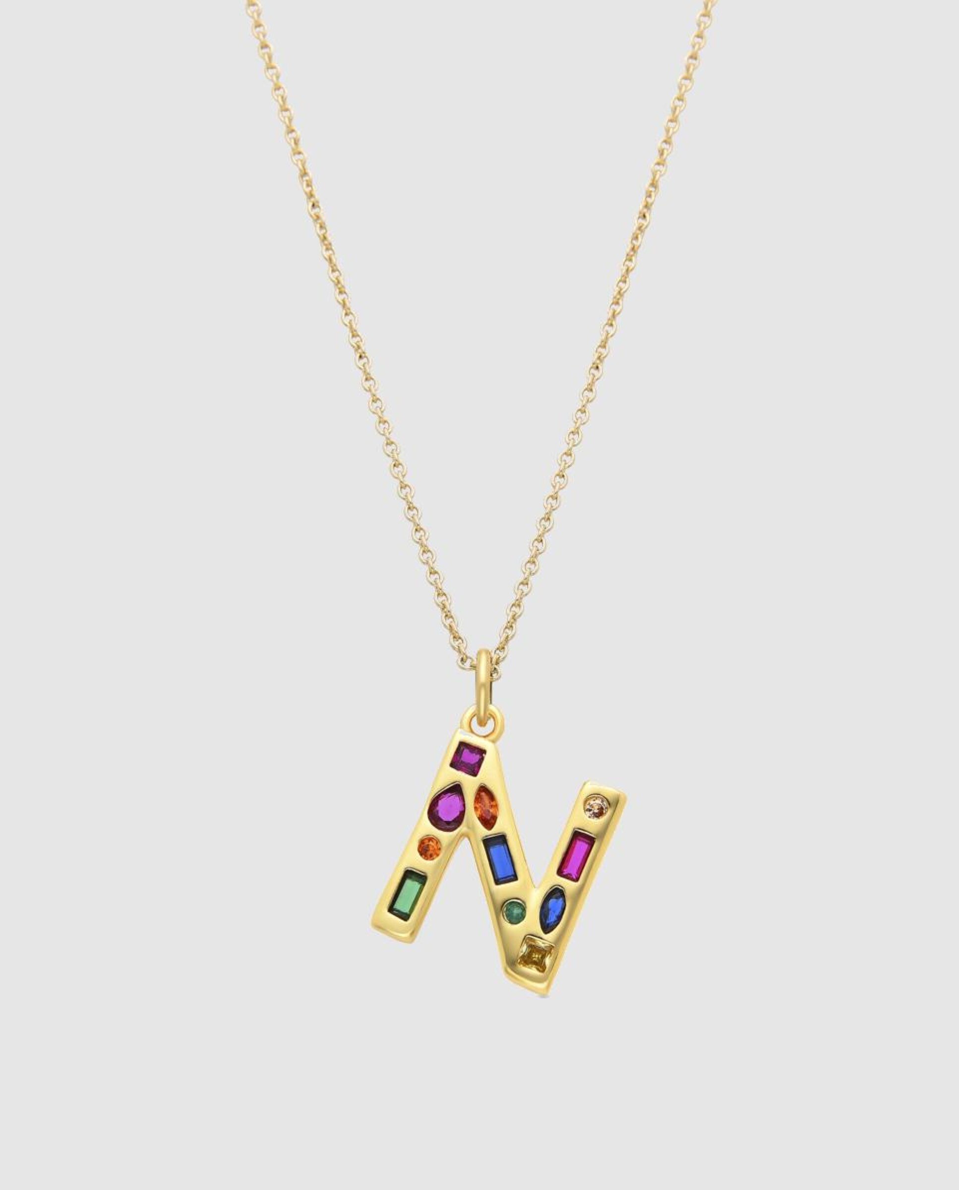 Colar África com Acabamento em Ouro Amarelo de 18 Quilates e Zirconita Multicolor Multicolor-1