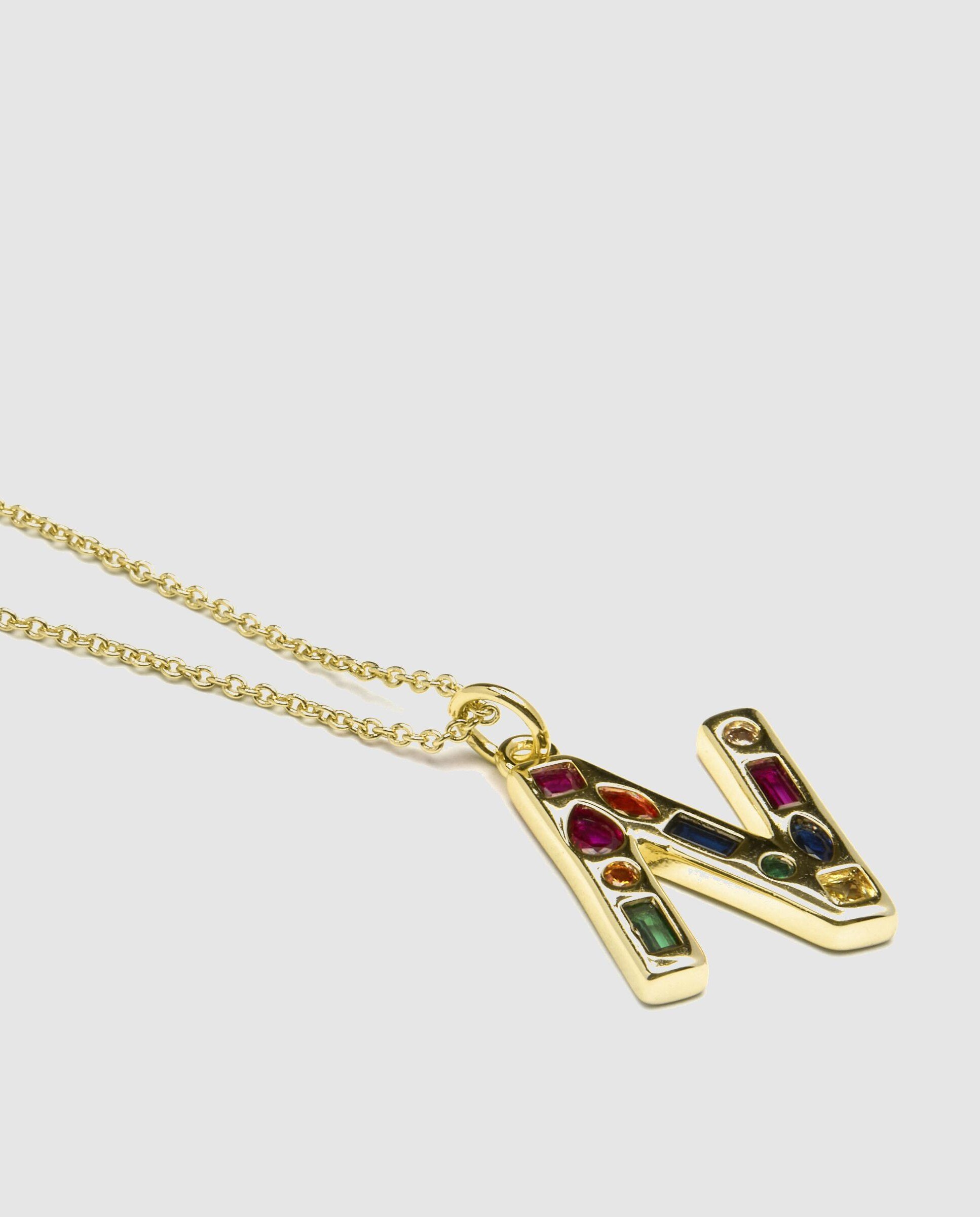 Colar África com Acabamento em Ouro Amarelo de 18 Quilates e Zirconita Multicolor Multicolor-3