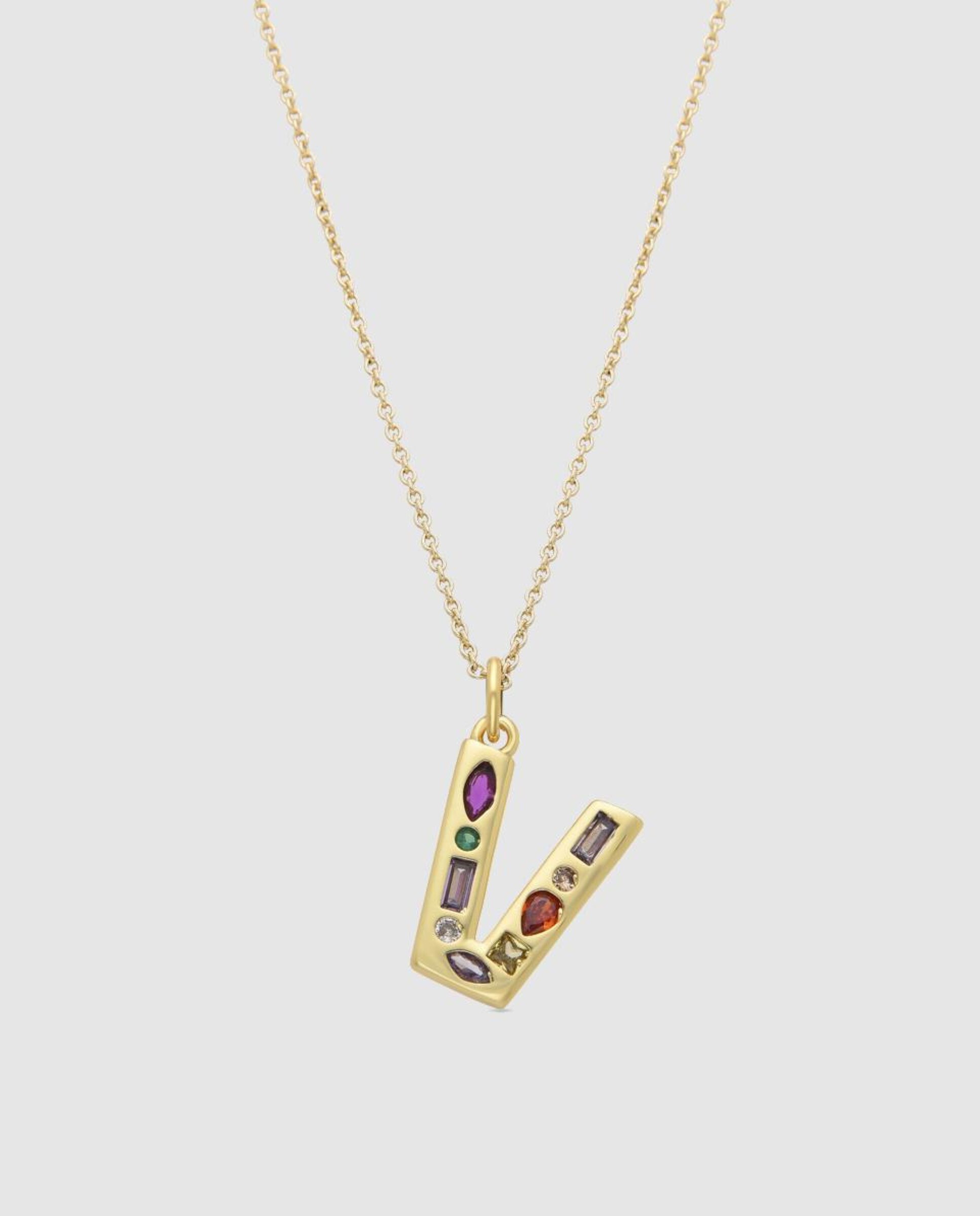 Colar África com Acabamento em Ouro Amarelo de 18 Quilates e Zirconita Multicolor Multicolor-1