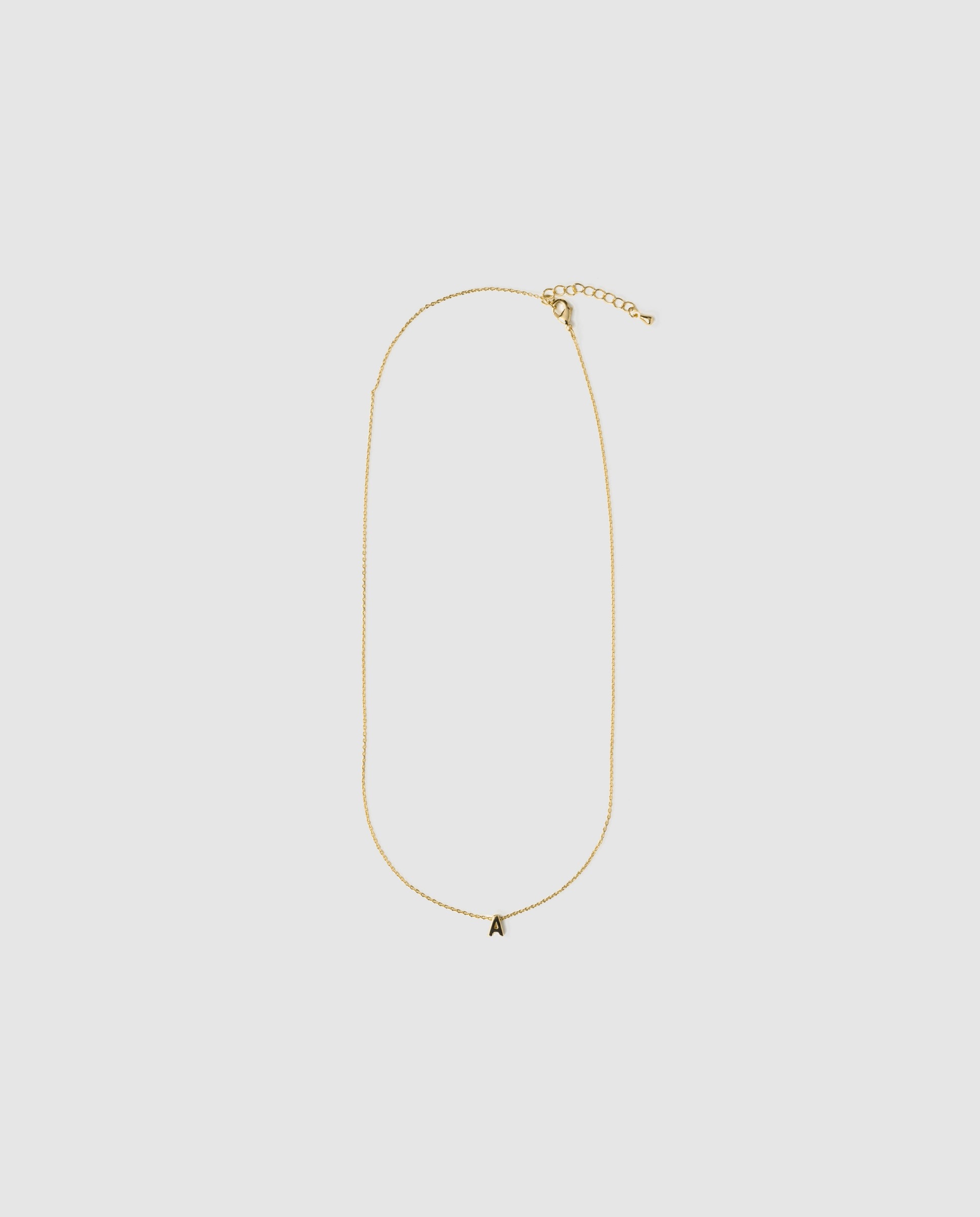 Colar Letras com Acabamento em Ouro Amarelo de 18 Quilates com Zirconita Brilhante Branco-3