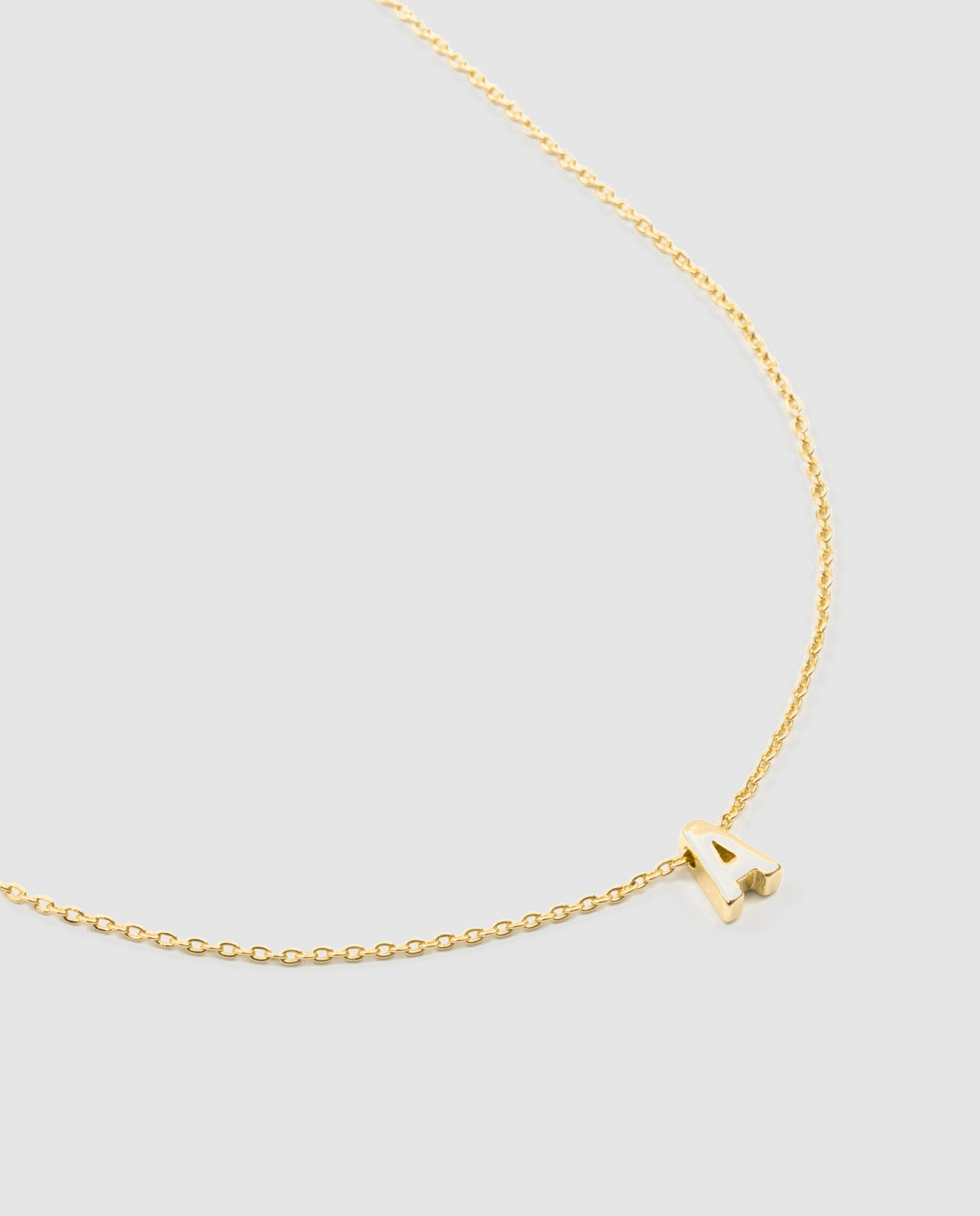 Colar Letras com Acabamento em Ouro Amarelo de 18 Quilates com Zirconita Brilhante Branco-6