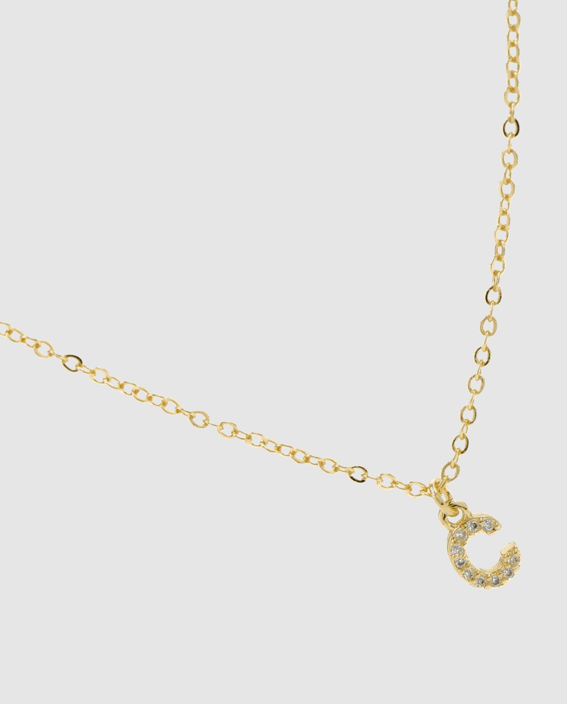 Colar Letras com Acabamento em Ouro Amarelo de 18 Quilates com Zirconita Brilhante Branco-4