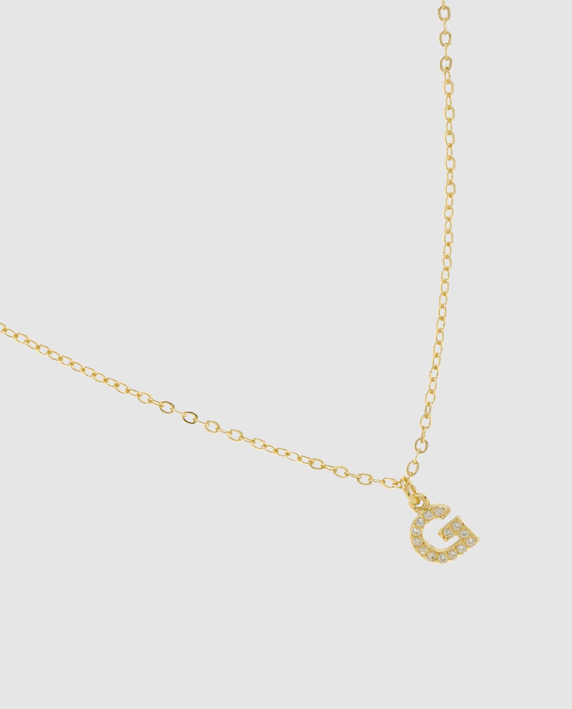 Colar Letras com Acabamento em Ouro Amarelo de 18 Quilates com Zirconita Brilhante Branco-4