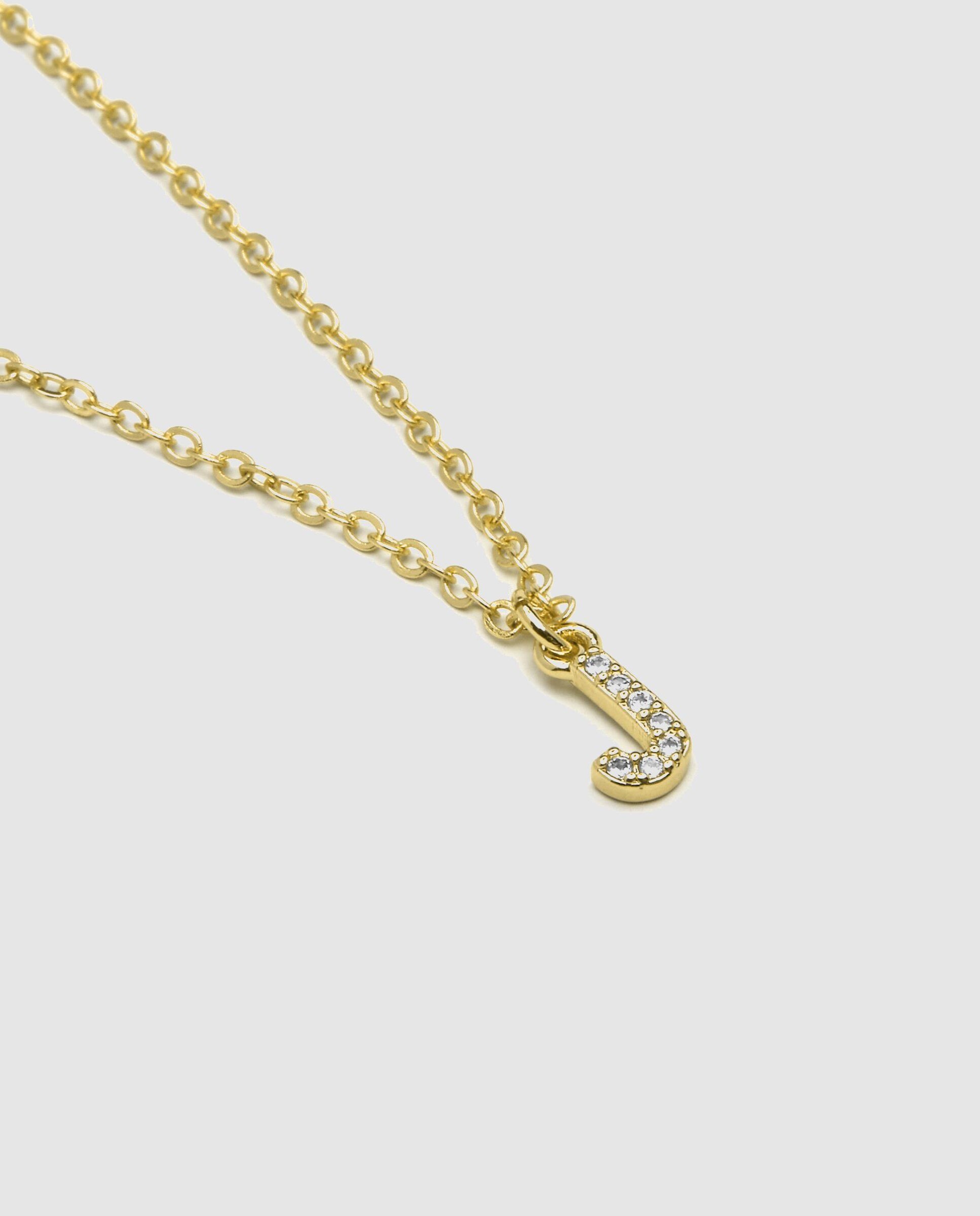 Colar Letras com Acabamento em Ouro Amarelo de 18 Quilates com Zirconita Brilhante Branco-4