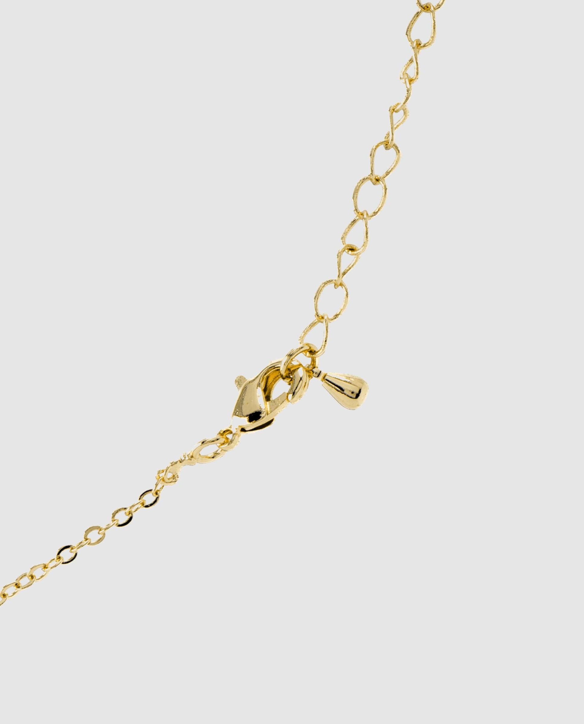 Colar Letras com Acabamento em Ouro Amarelo de 18 Quilates com Zirconita Brilhante Branco-4