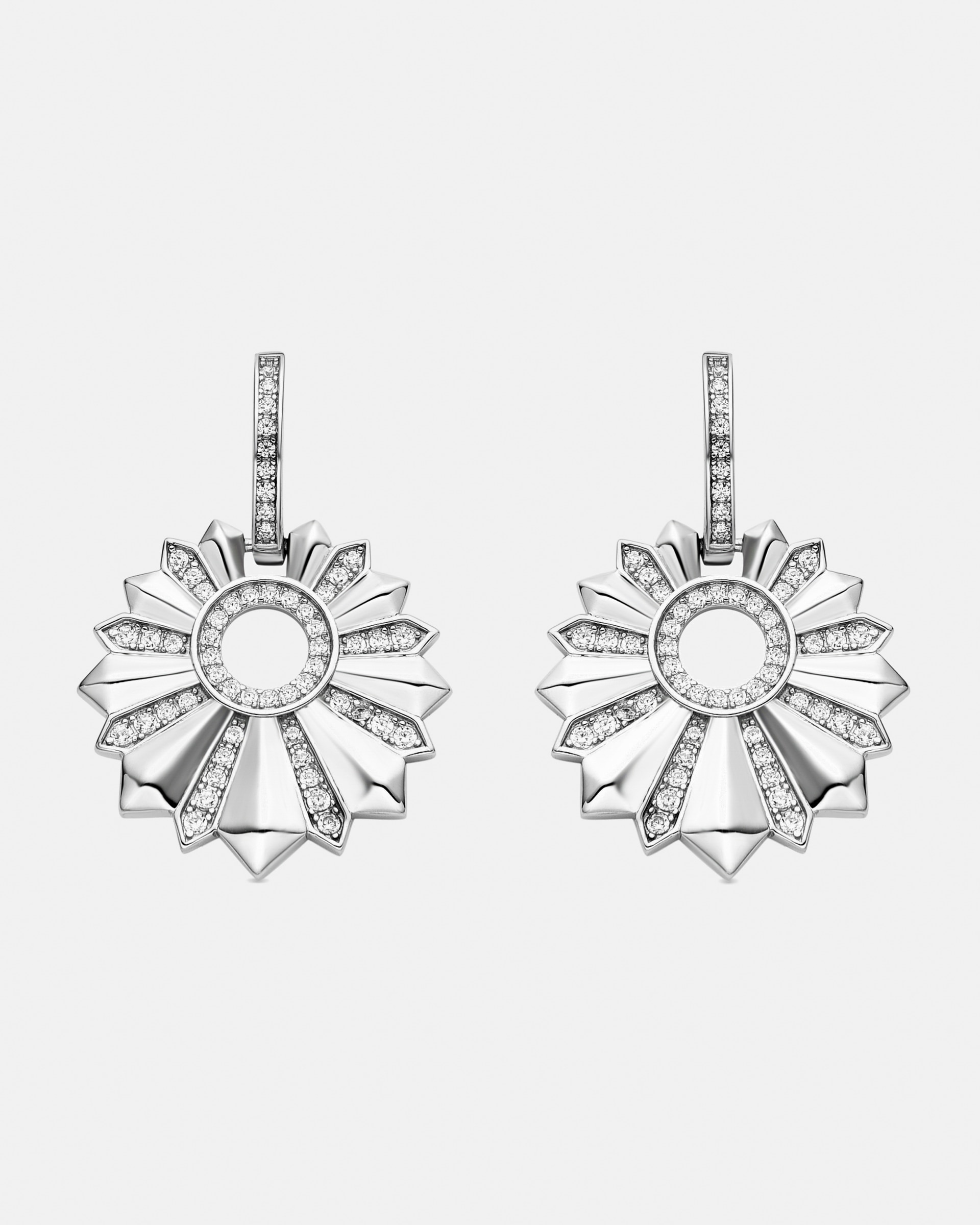 Brincos Momentos para Brilhar de Prata de Lei 925 com Acabamentos em Ródio e Zirconita Brilhante Prata brilhante / Transparente-1