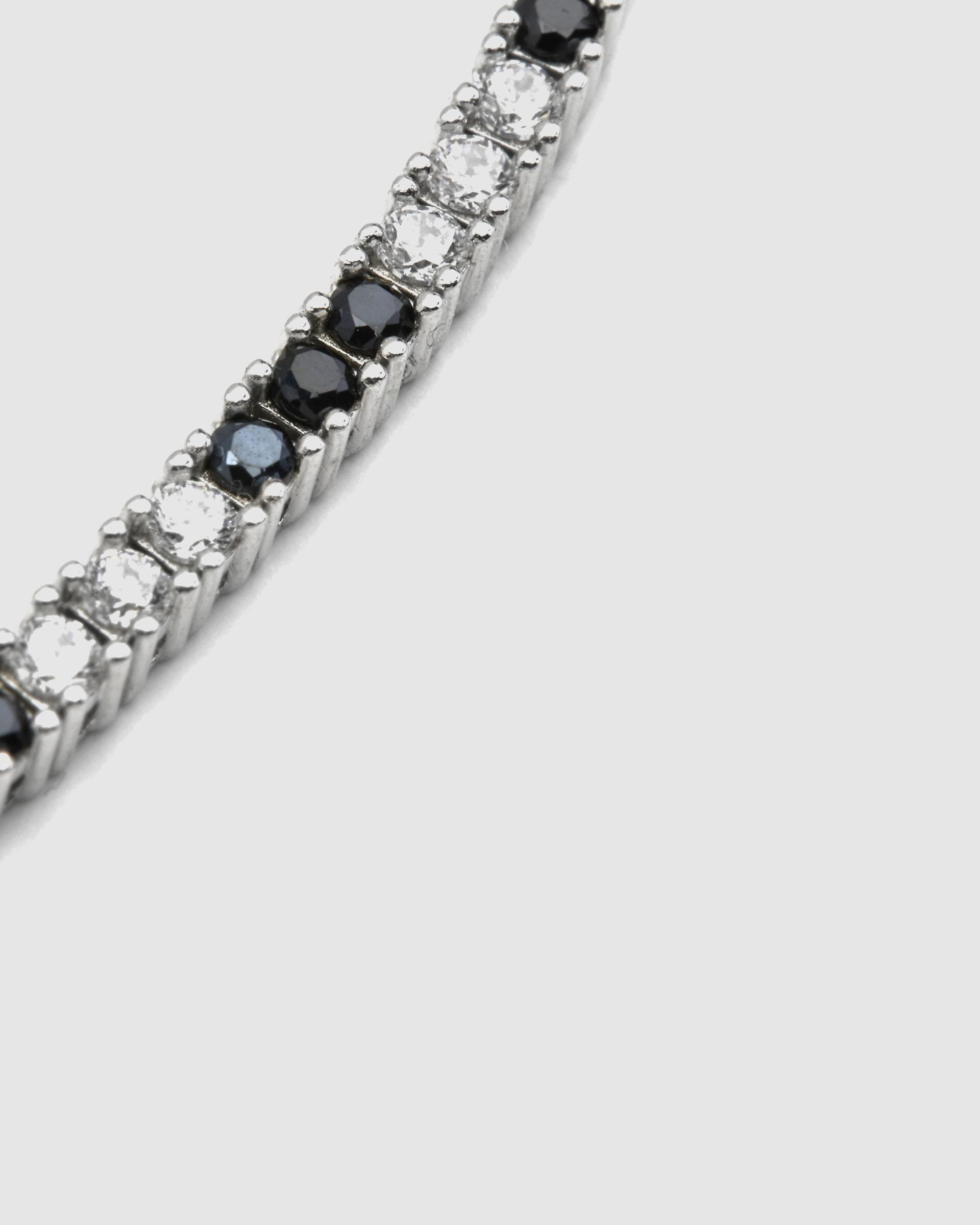 Colar Momentos para Brilhar de Prata de Lei 925 com Acabamento em Ródio e Zirconita Ónix Prata-5