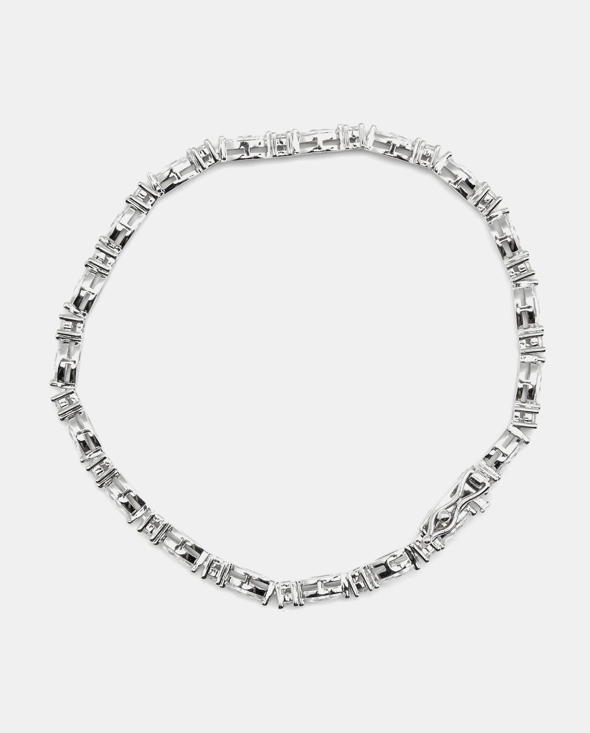 Pulseira Riviere Momentos para Brilhar de Prata de Lei 925 Acabada em Ródio com Zirconita Brilhante Prata-3