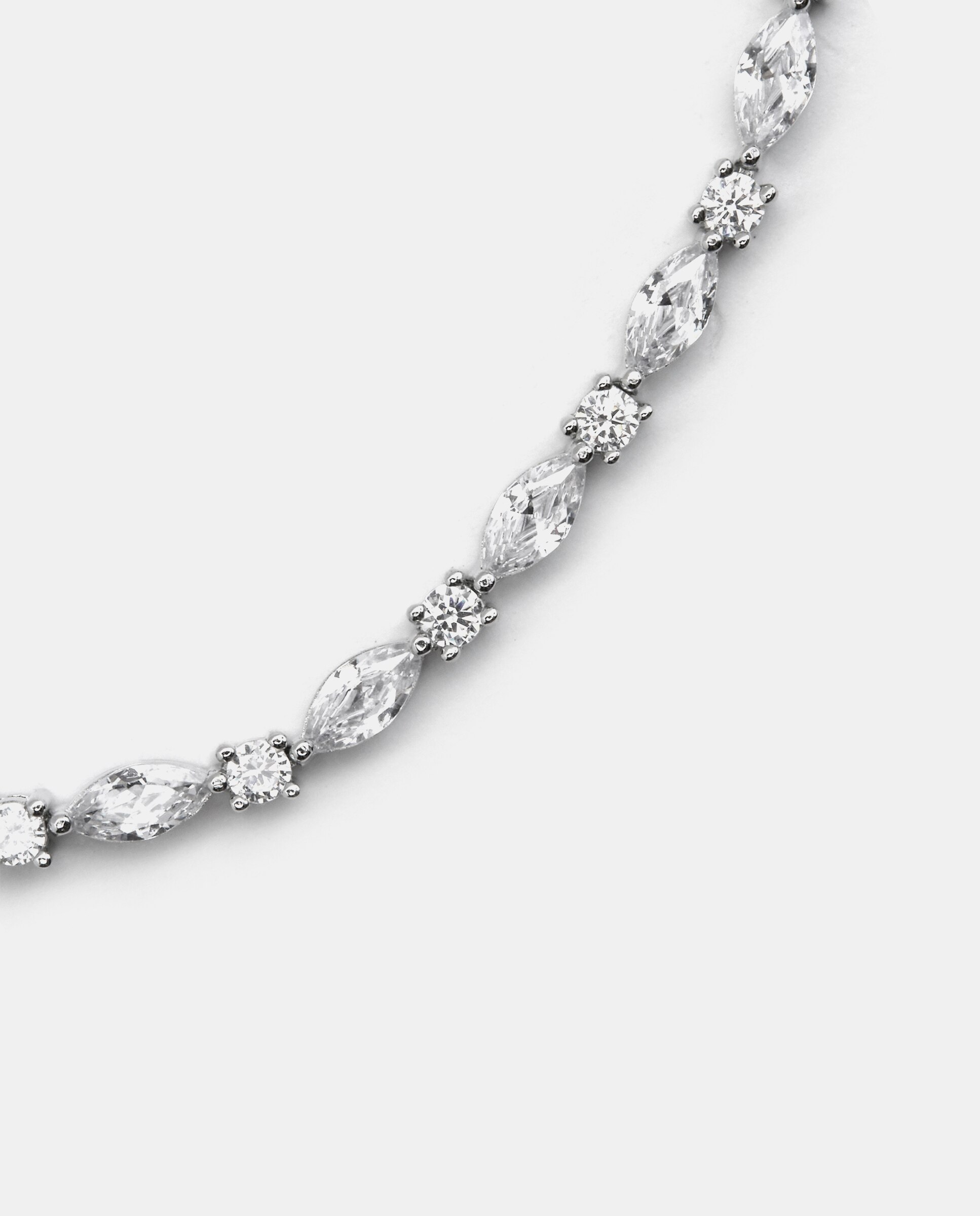 Pulseira Riviere Momentos para Brilhar de Prata de Lei 925 Acabada em Ródio com Zirconita Brilhante Prata-5