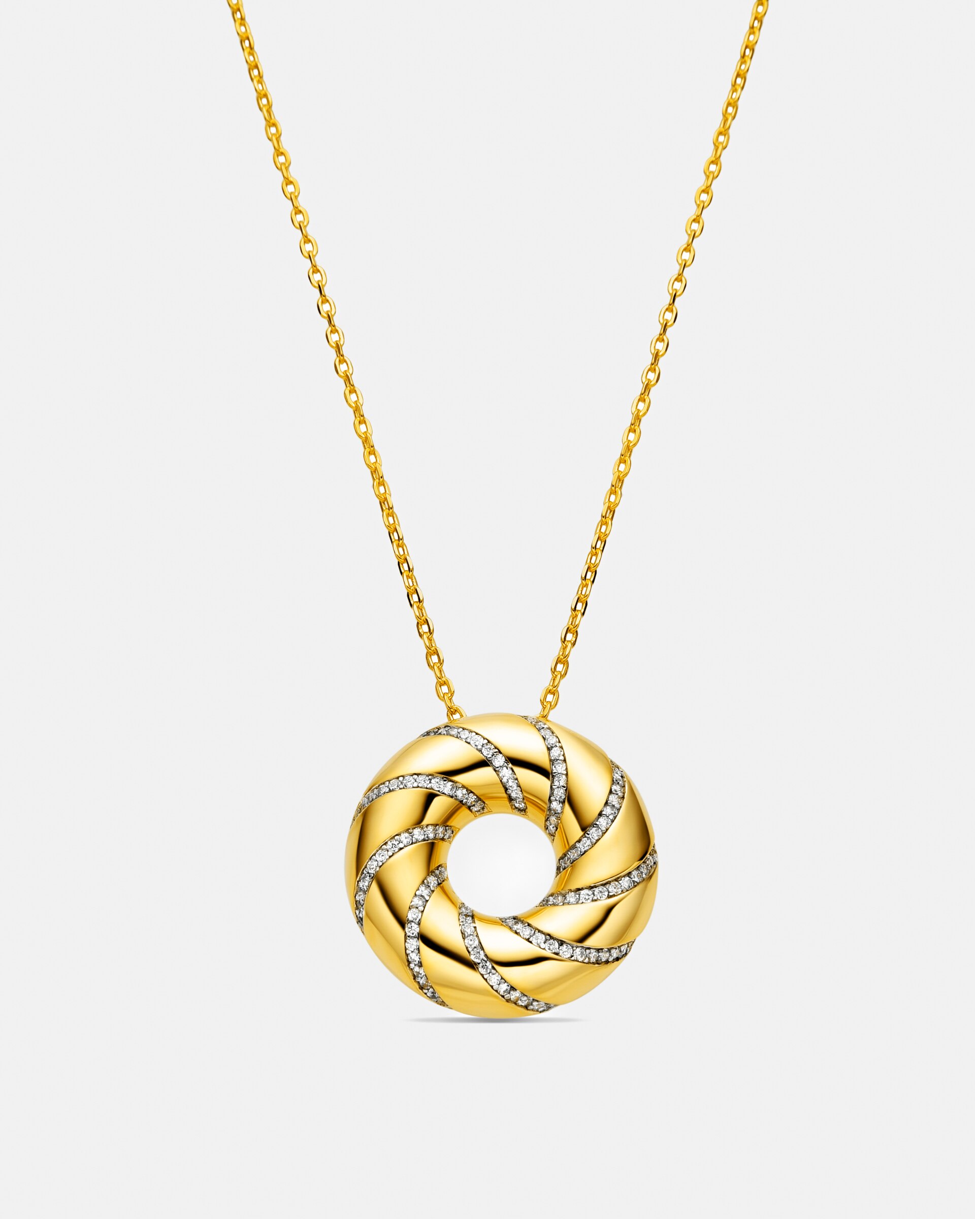 Colar Momentos para Brilhar de Prata de Lei 925 com Acabamento em Ouro de 18 Quilates e Zircónias Brilhantes Ouro / Prata-1