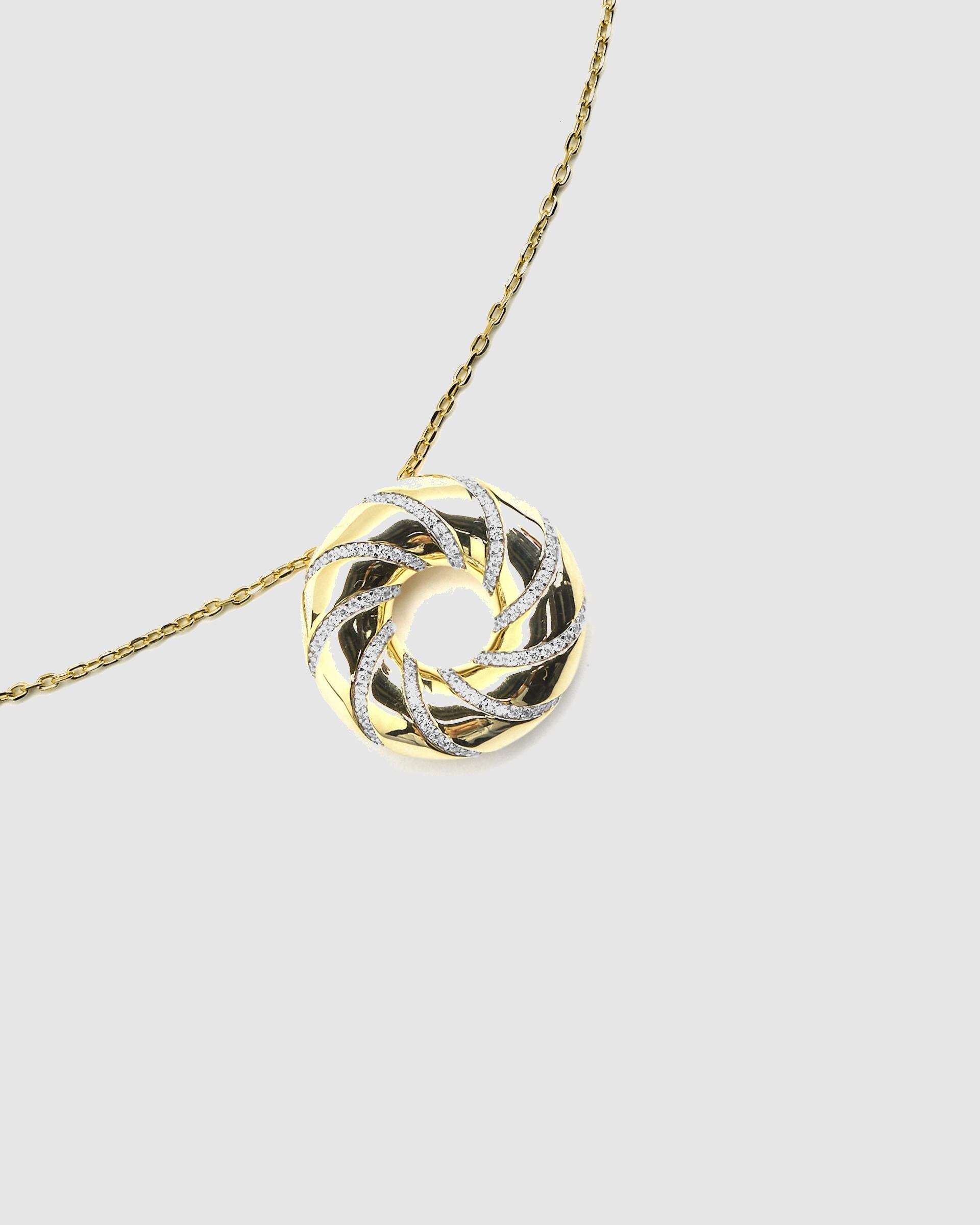 Colar Momentos para Brilhar de Prata de Lei 925 com Acabamento em Ouro de 18 Quilates e Zircónias Brilhantes Ouro / Prata-6