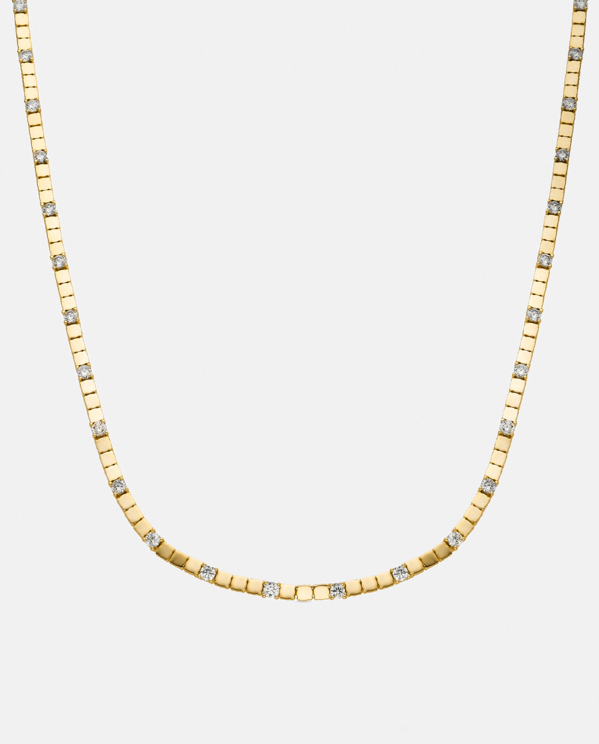 Colar Momentos para Brilhar de Prata de Lei 925 com Acabamento em Ouro de 18 Quilates e Zircónias Brilhantes Ouro-1