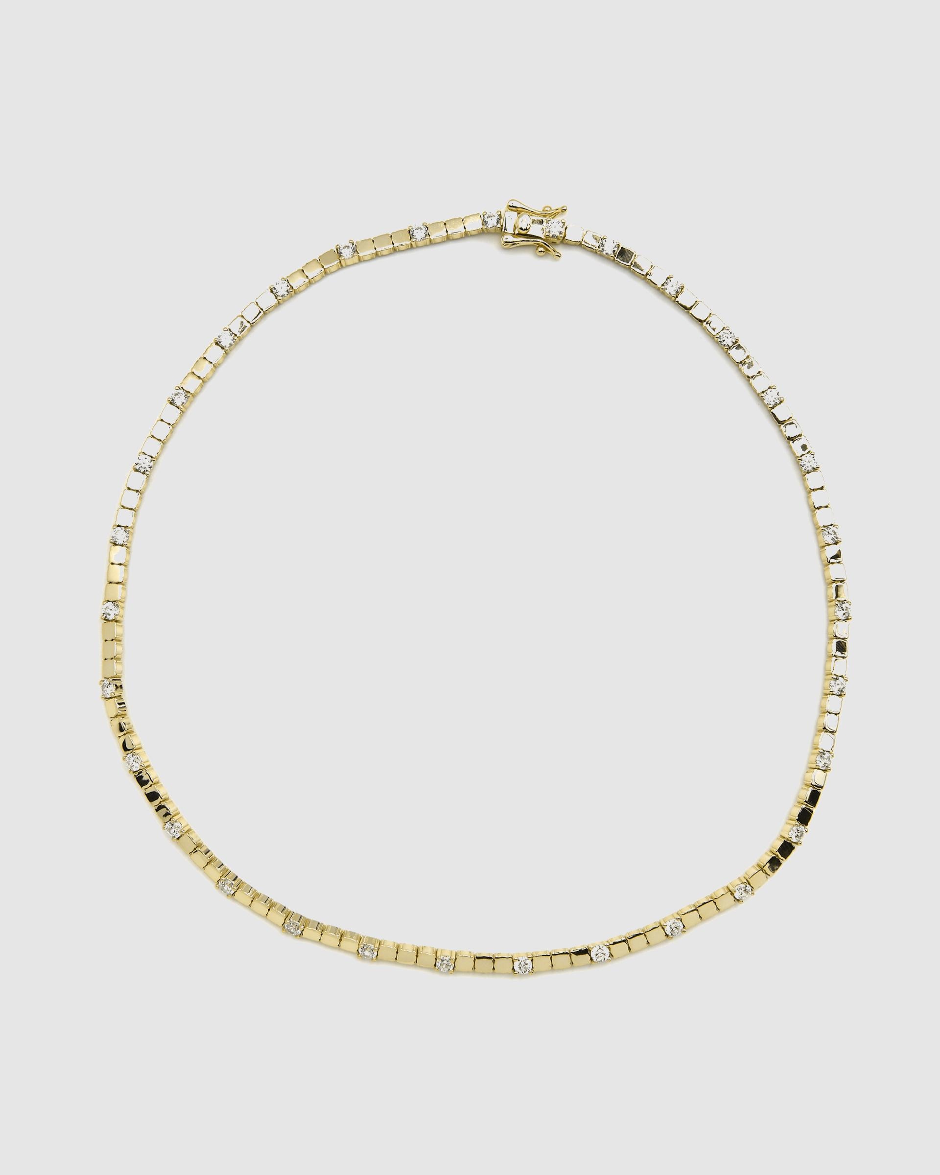 Colar Momentos para Brilhar de Prata de Lei 925 com Acabamento em Ouro de 18 Quilates e Zircónias Brilhantes Ouro-3