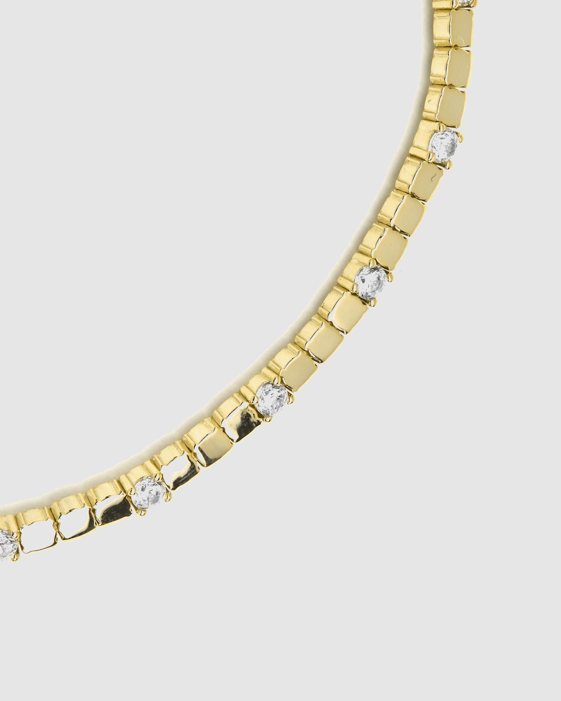 Colar Momentos para Brilhar de Prata de Lei 925 com Acabamento em Ouro de 18 Quilates e Zircónias Brilhantes Ouro-6