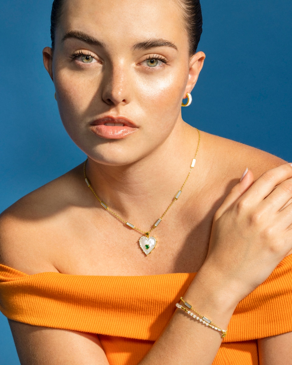 Pulseira de Cordão Trendy de Aço Acabada em Ouro Amarelo de 18 Quilates com Cristal Preto Ouro-5