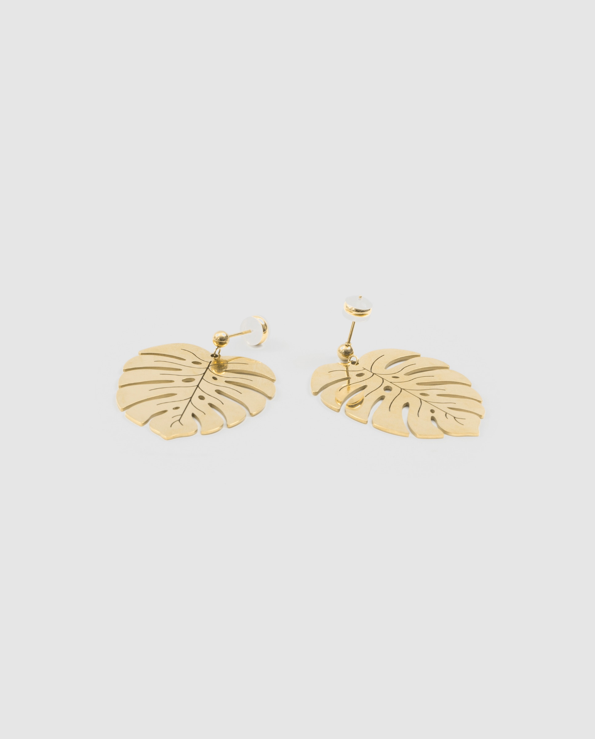 Brincos África de Aço com Acabamentos em Ouro Amarelo de 18 Quilates Ouro-6