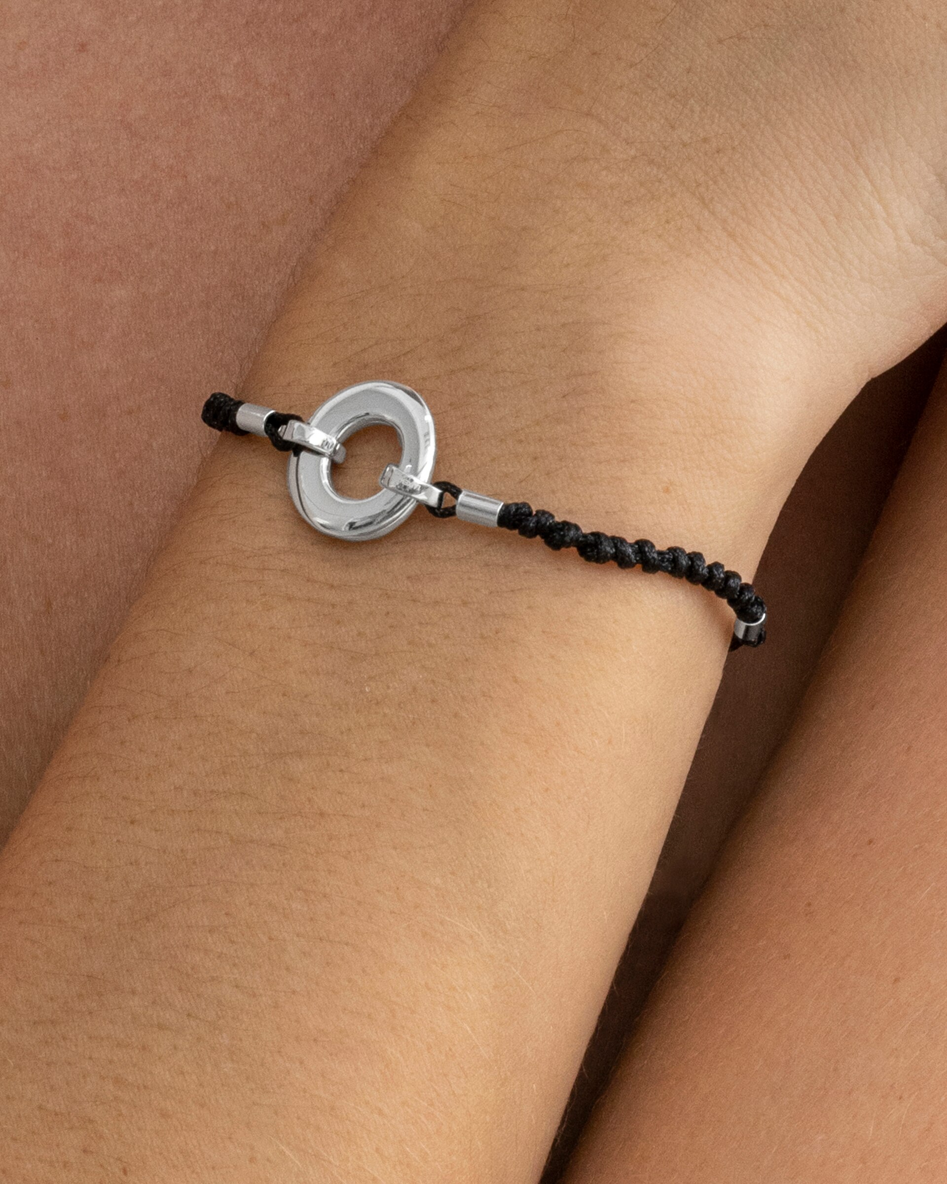 Pulseira de Cordão e Fio Momentos para Brilhar de Prata de Lei 925 com Acabamento em Ródio e Zirconita Brilhante Prata-4