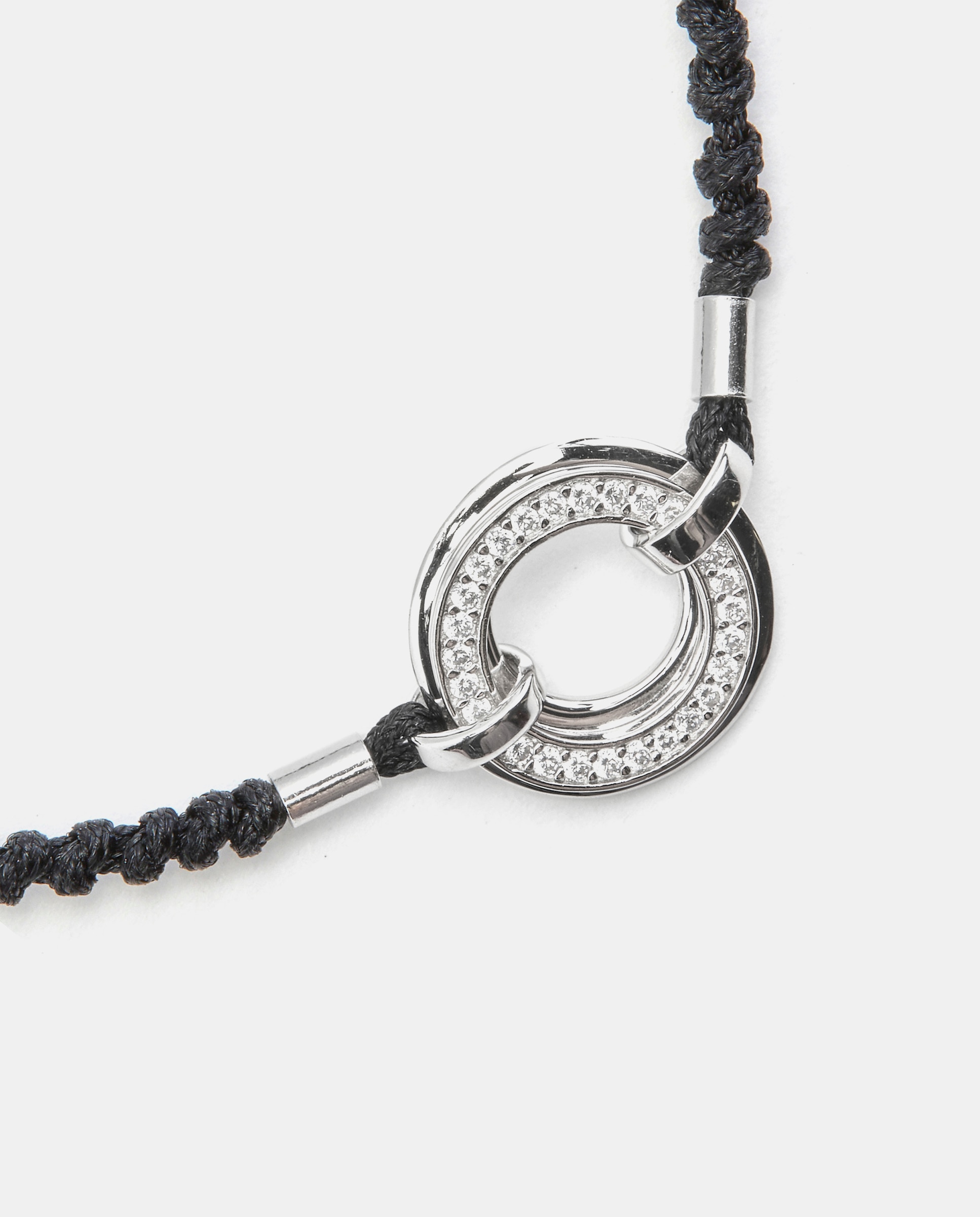 Pulseira de Cordão e Fio Momentos para Brilhar de Prata de Lei 925 com Acabamento em Ródio e Zirconita Brilhante Prata-6