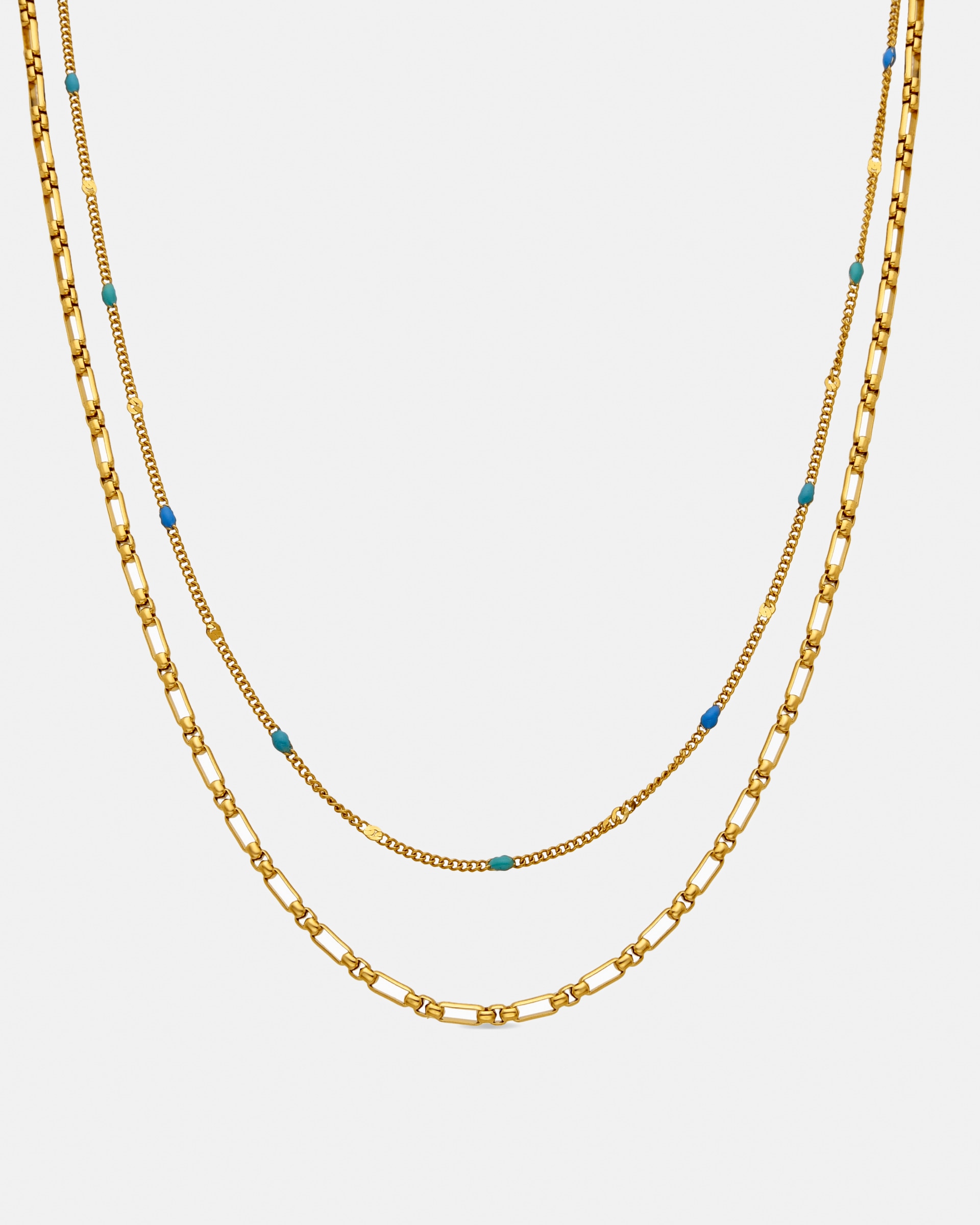 Imagem 0 de Colar África de Aço com Acabamento em Ouro Amarelo de 18 Quilates e Lacado Multicolor