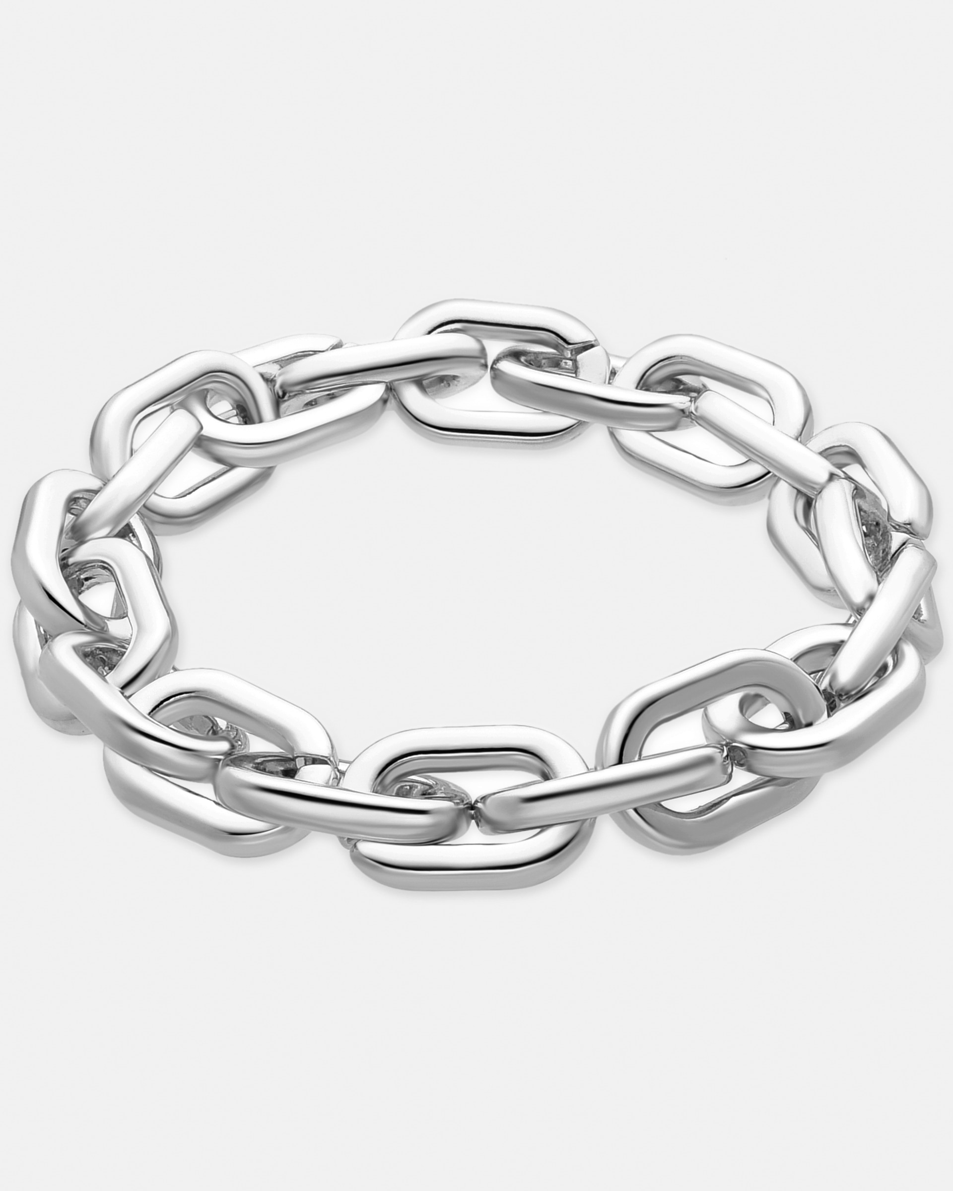 Pulseira de Corrente África Acabada em Ródio Prata-1