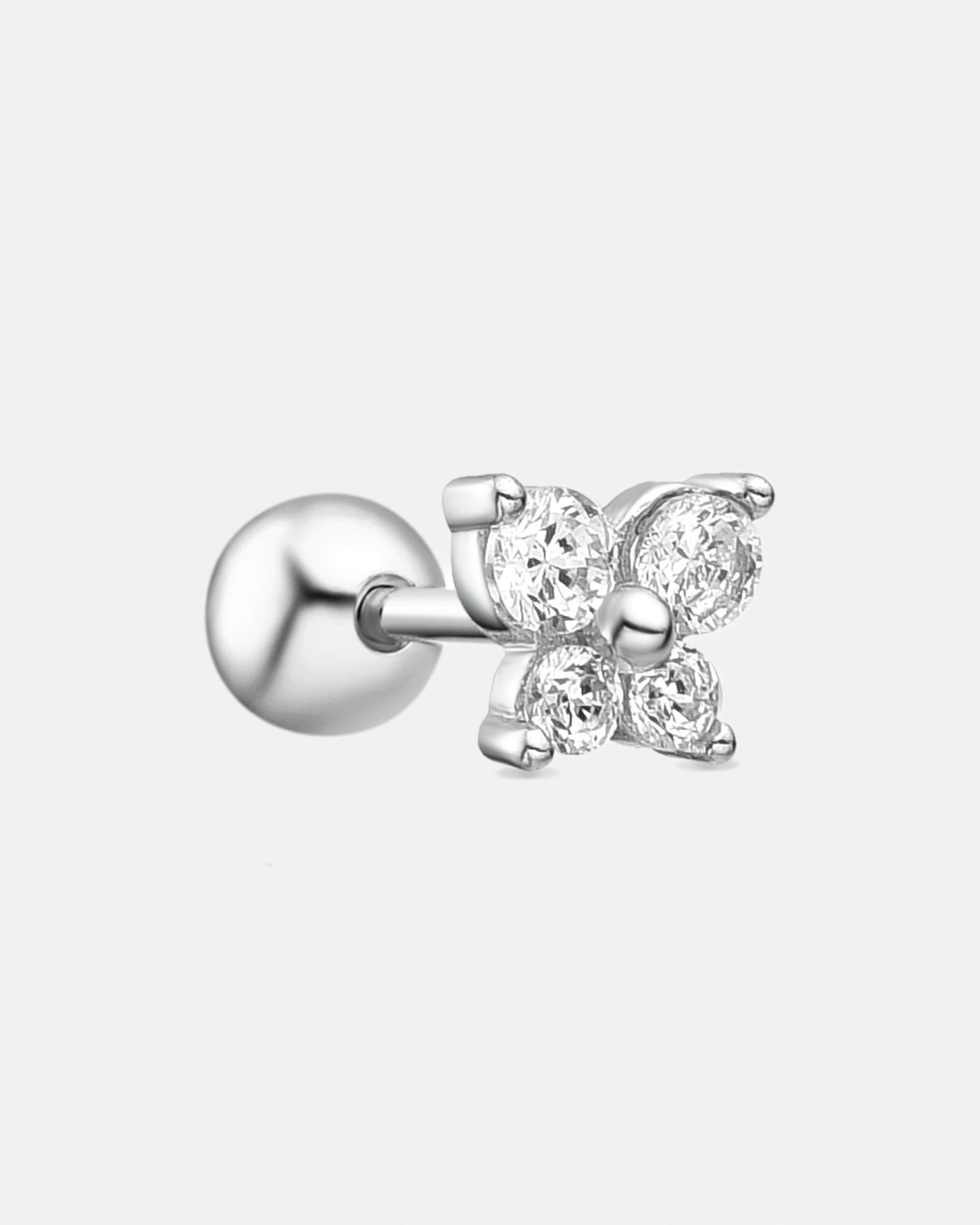 Piercing Personalizável de Prata de Lei 925 com Acabamento em Ródio Prata-1