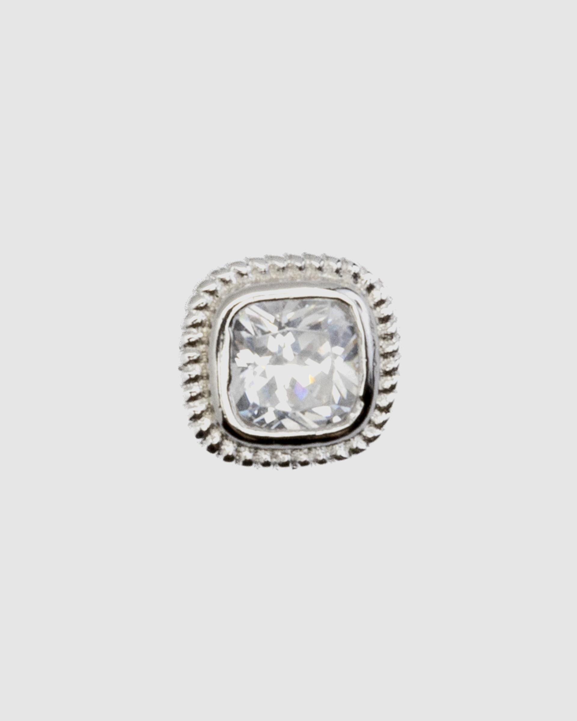 Piercing Personalizável de Prata de Lei 925 com Acabamento em Ródio e Zirconita Brilhante Prata brilhante / Transparente-2