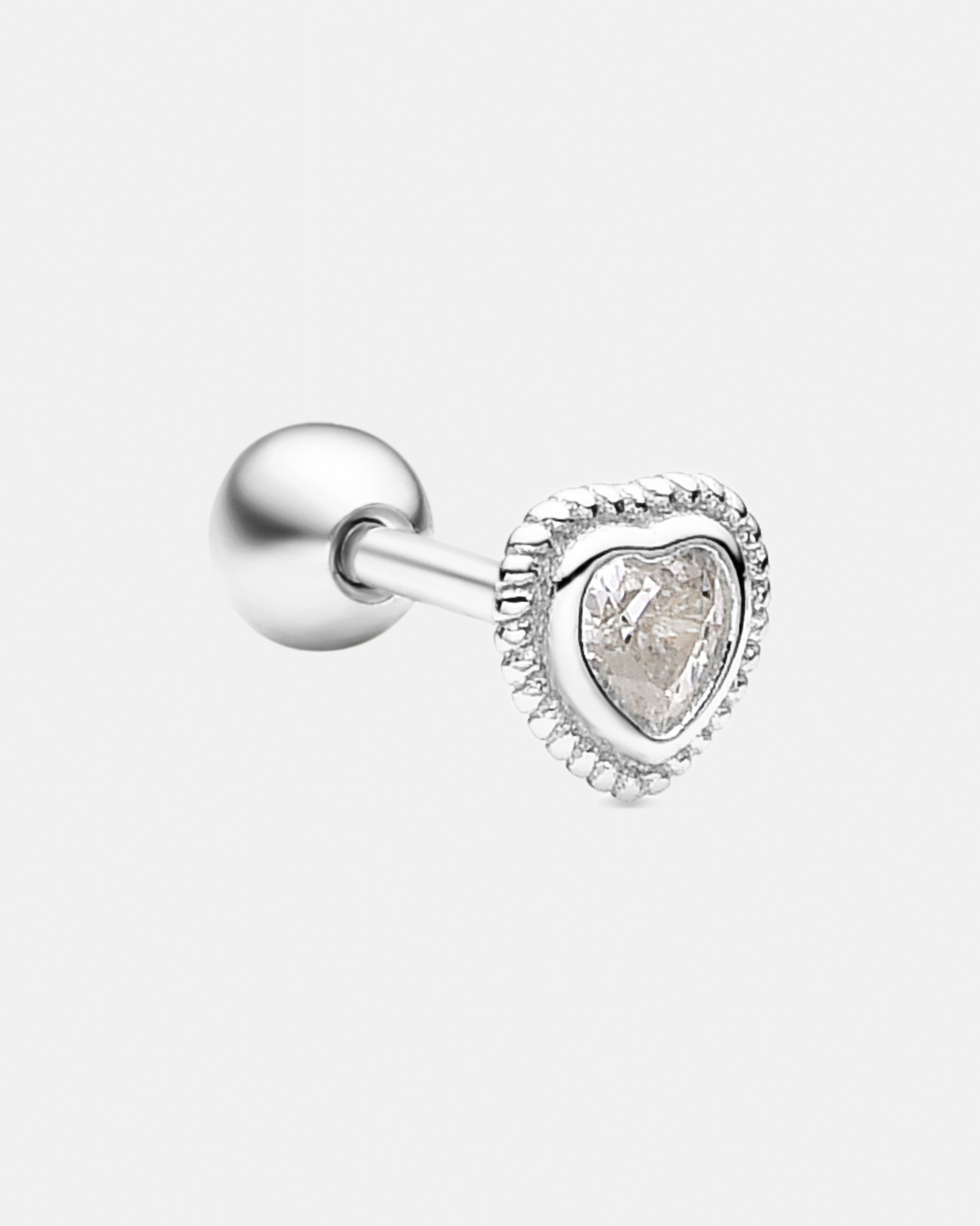Piercing Personalizável de Prata de Lei 925 com Acabamento em Ródio e Zirconita Brilhante Prata-1