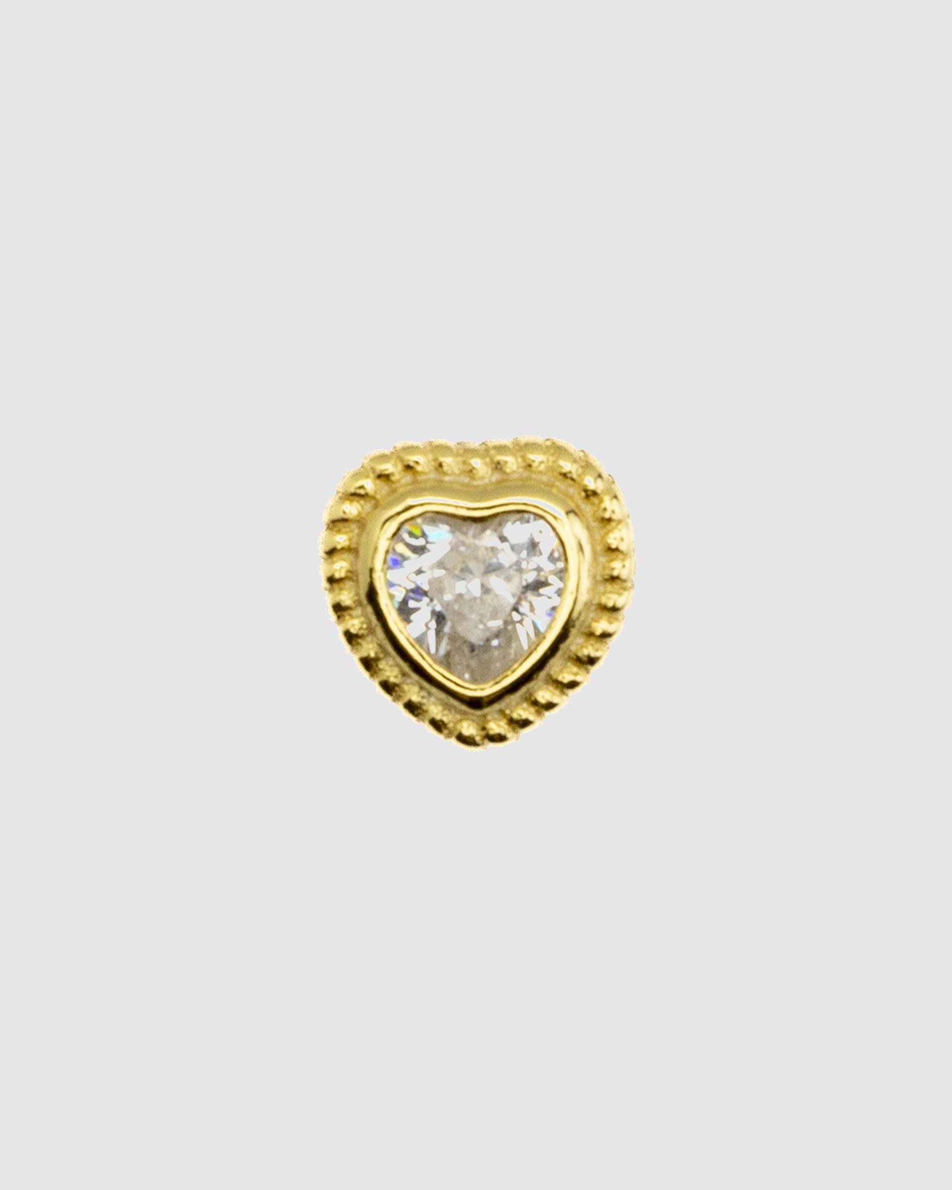 Piercing Personalizável de Prata de Lei 925 com Acabamento em Ouro Amarelo de 18 Quilates e Zirconita Brilhante Ouro-2
