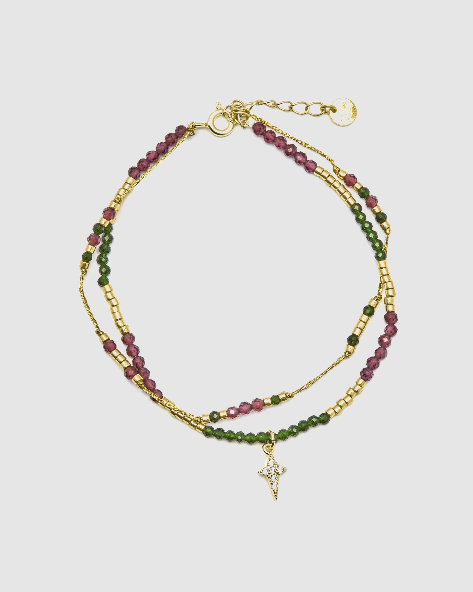 Pulseira Pide Un Deseo de Prata de Lei 925 Acabada em Ouro Amarelo de 18 Quilates com Zirconita Brilhante Ouro-3