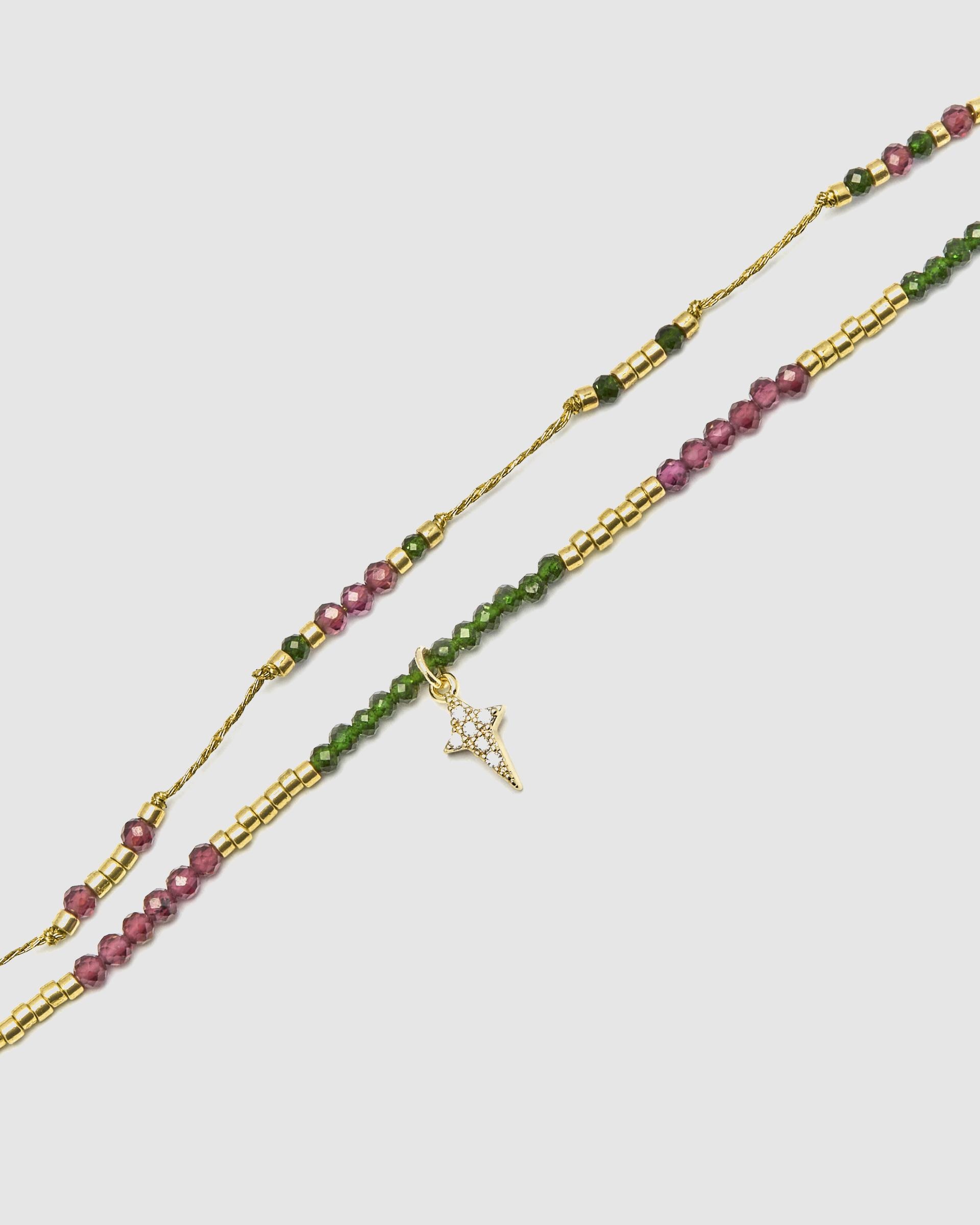 Pulseira Pide Un Deseo de Prata de Lei 925 Acabada em Ouro Amarelo de 18 Quilates com Zirconita Brilhante Ouro-6