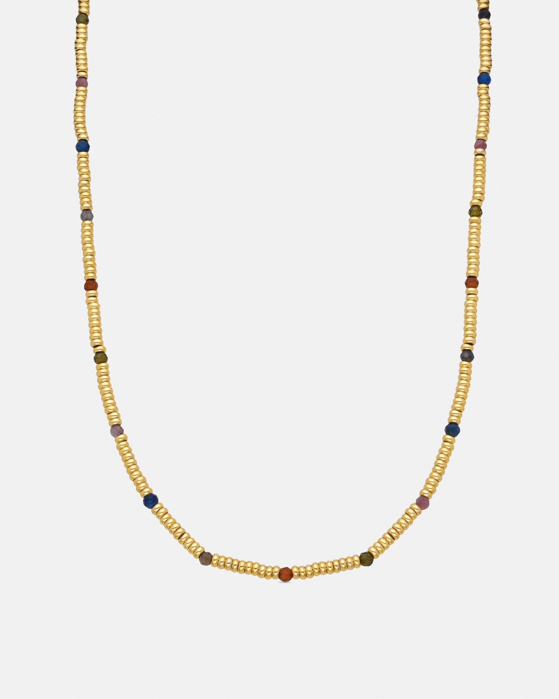 Colar Pide Un Deseo de Prata de Lei 925 com Acabamento em Ouro Amarelo de 18 Quilates e Cristal Multicolor Ouro-1